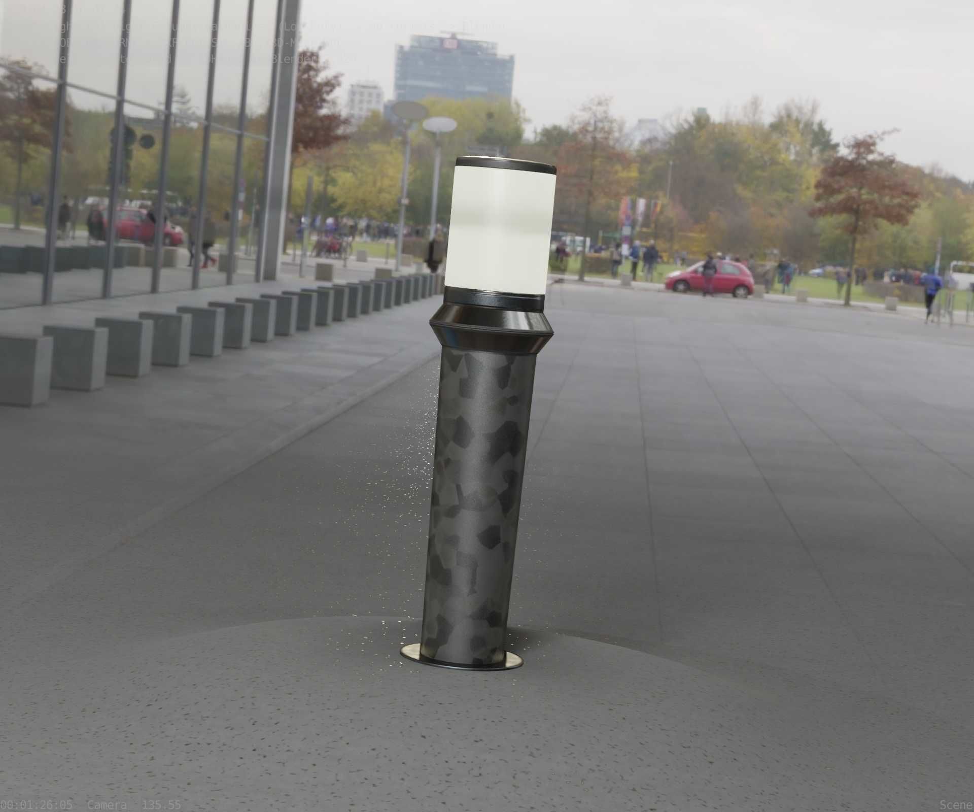 Galvanized Light-Column -21- Street-Light 9 Low-poly 3D model_83