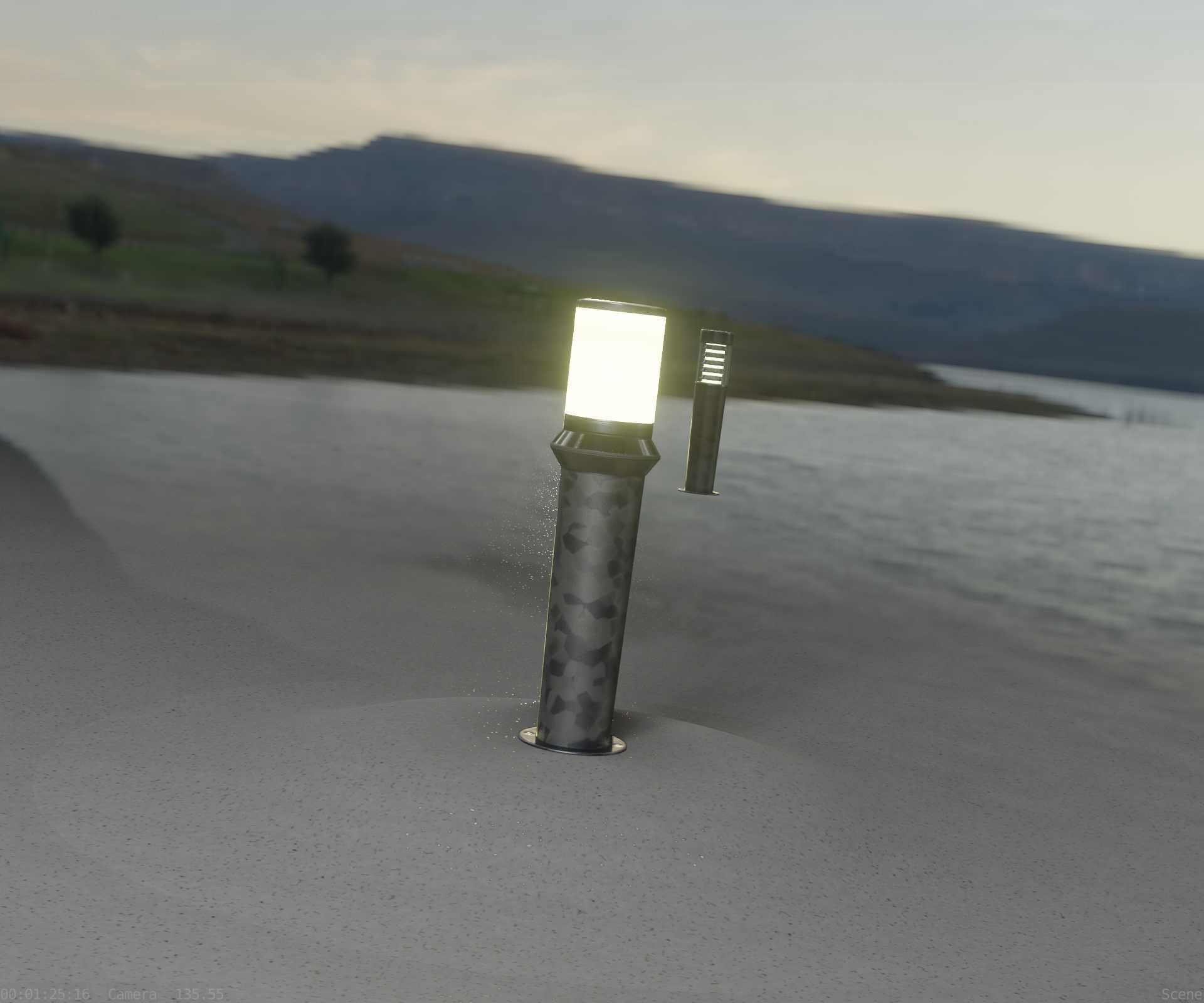 Galvanized Light-Column -21- Street-Light 9 Low-poly 3D model_70