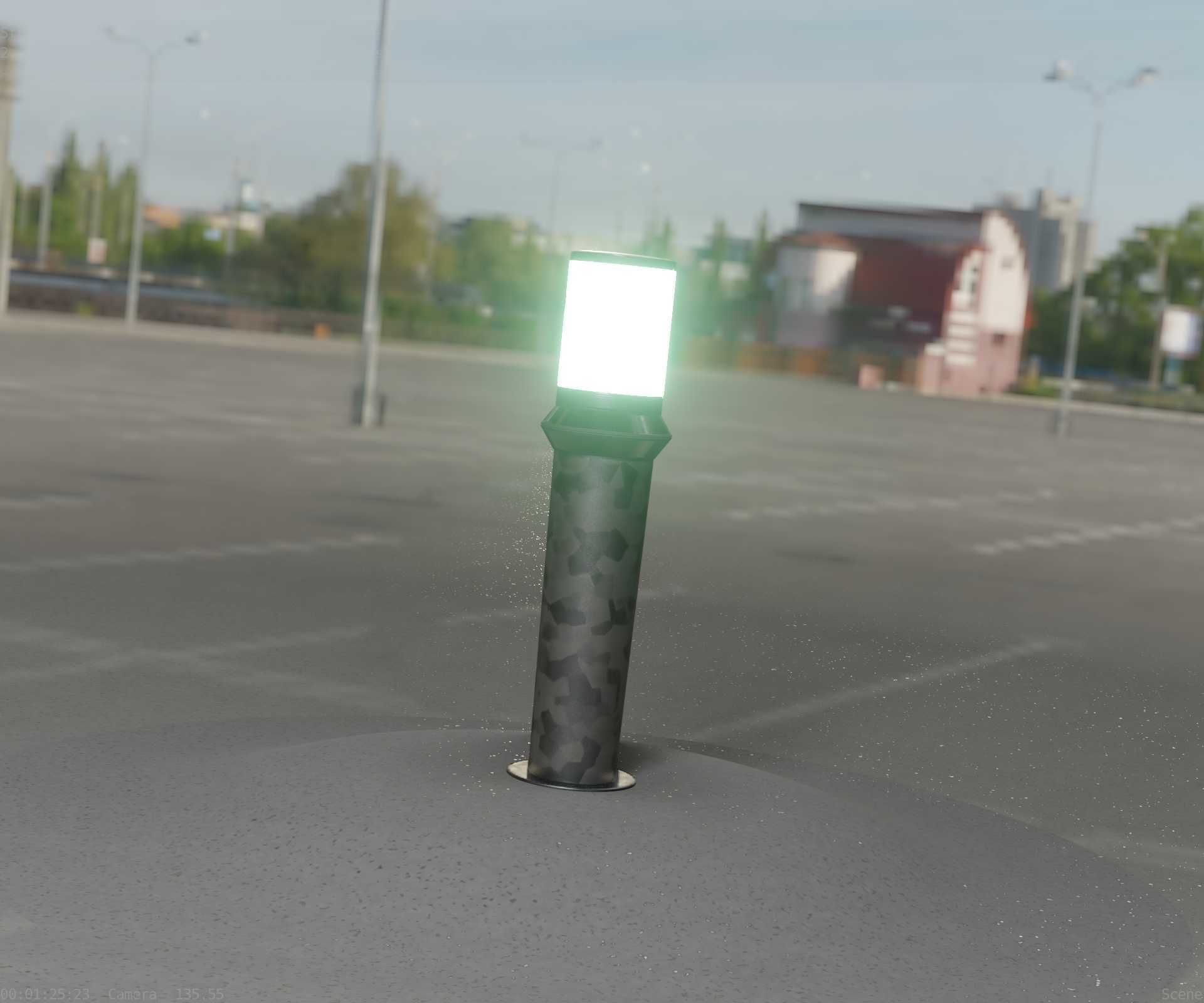 Galvanized Light-Column -21- Street-Light 9 Low-poly 3D model_77