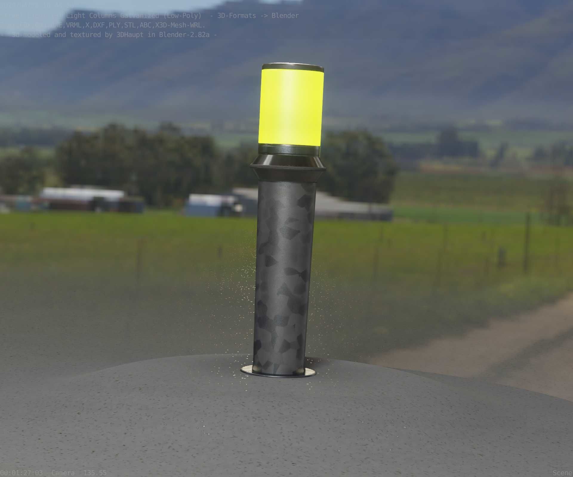 Galvanized Light-Column -21- Street-Light 9 Low-poly 3D model_91