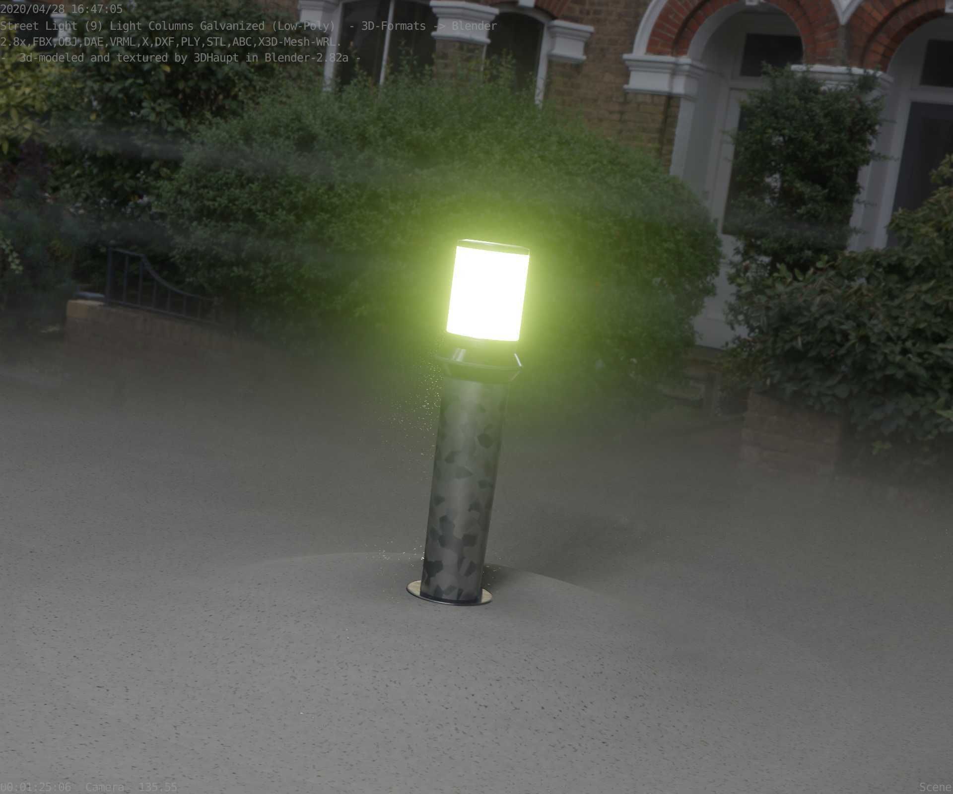 Galvanized Light-Column -21- Street-Light 9 Low-poly 3D model_60