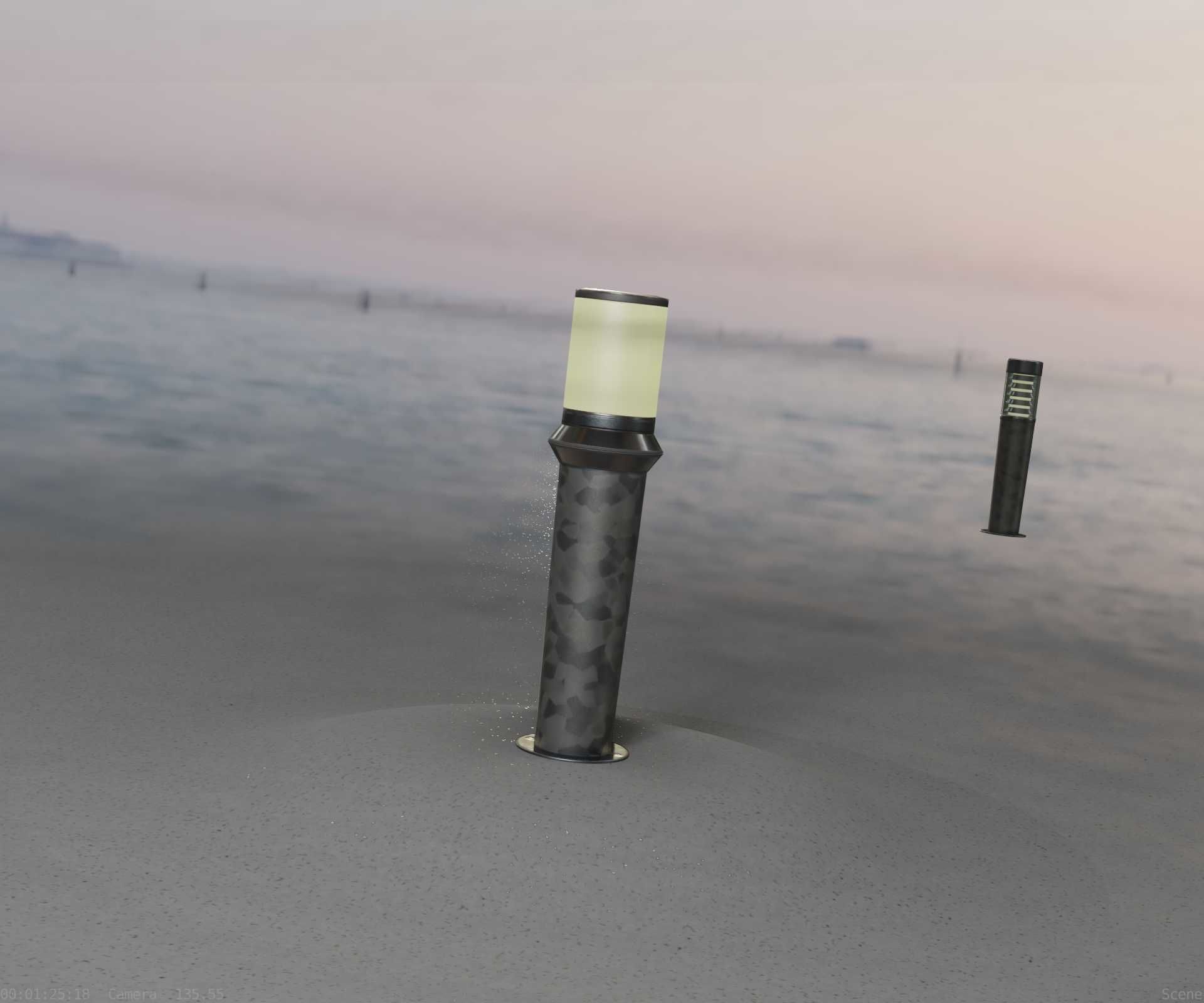 Galvanized Light-Column -21- Street-Light 9 Low-poly 3D model_72