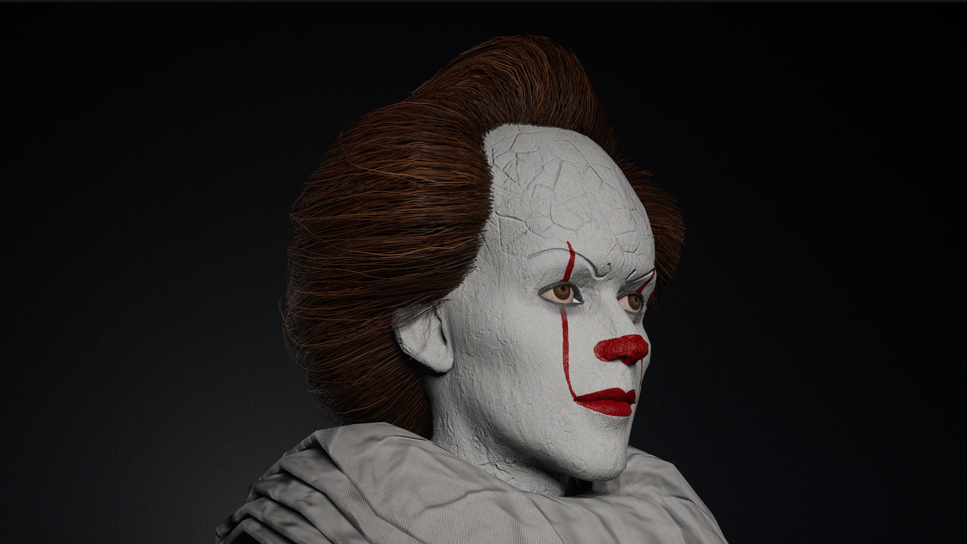 Low Poly Clown 3D Model Low-poly 3D model_4