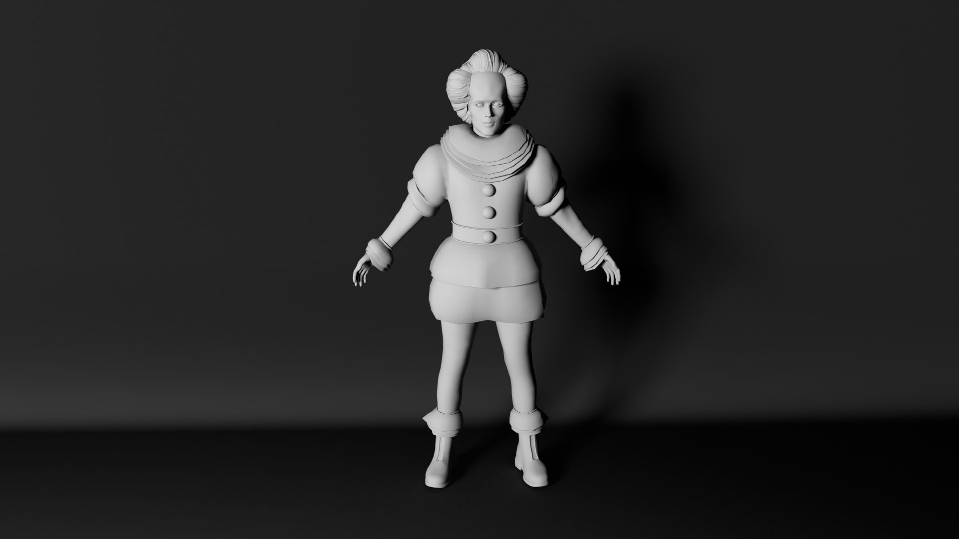 Low Poly Clown 3D Model Low-poly 3D model_12