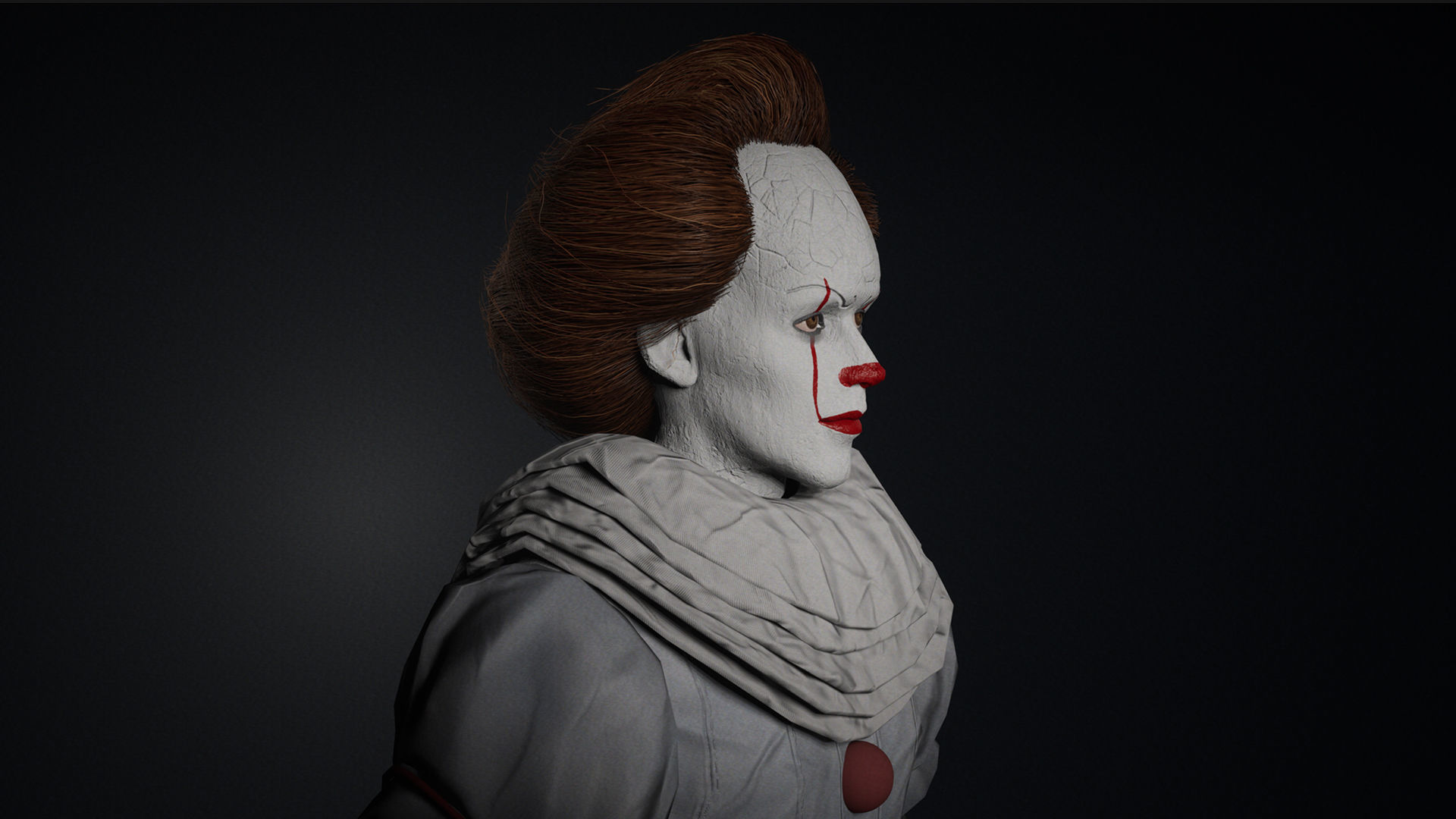 Low Poly Clown 3D Model Low-poly 3D model_3