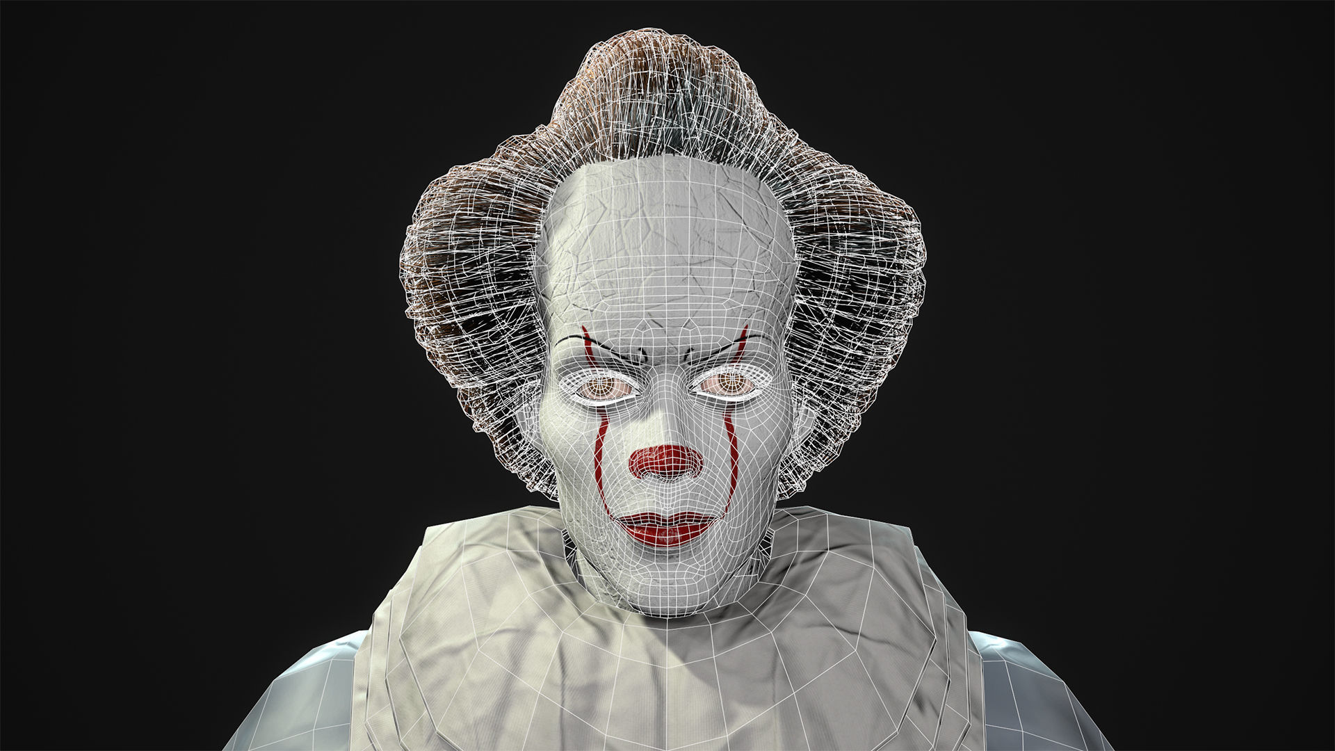 Low Poly Clown 3D Model Low-poly 3D model_9