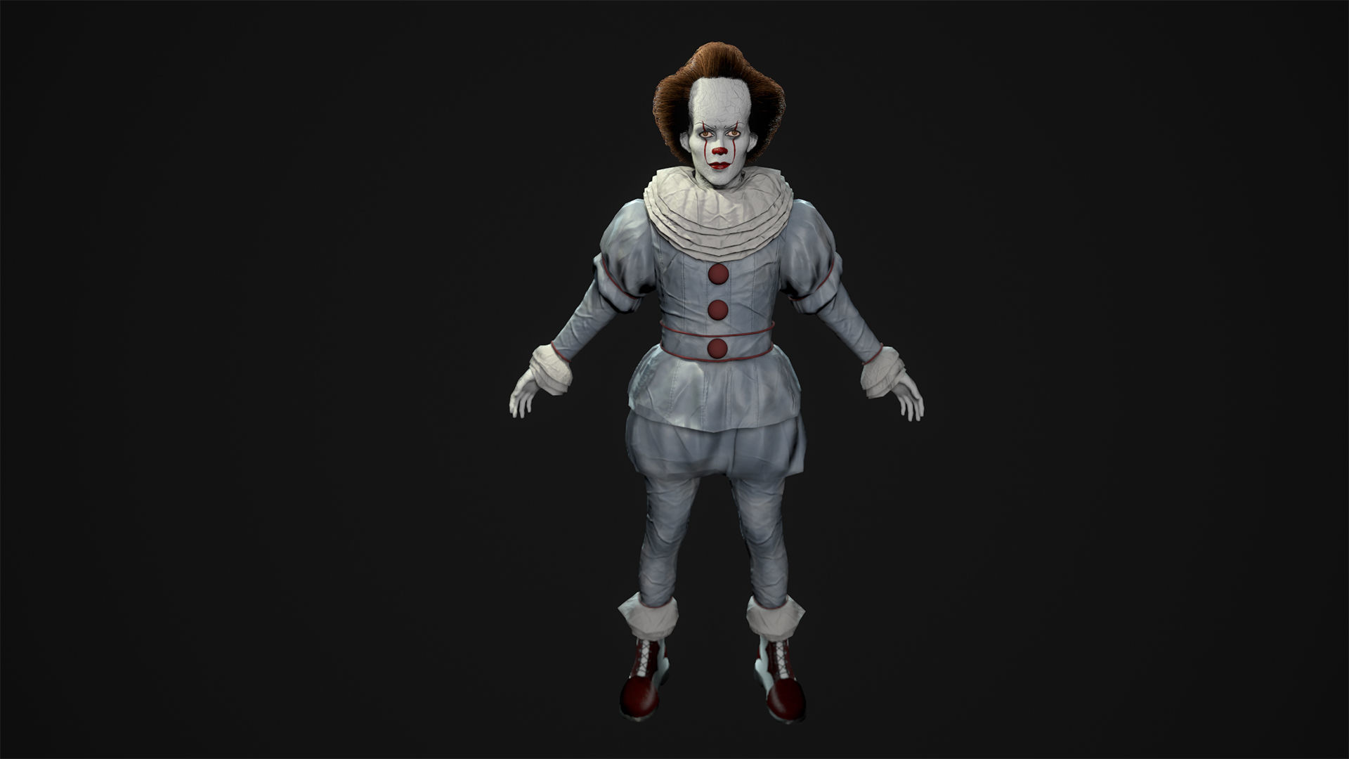 Low Poly Clown 3D Model Low-poly 3D model_5