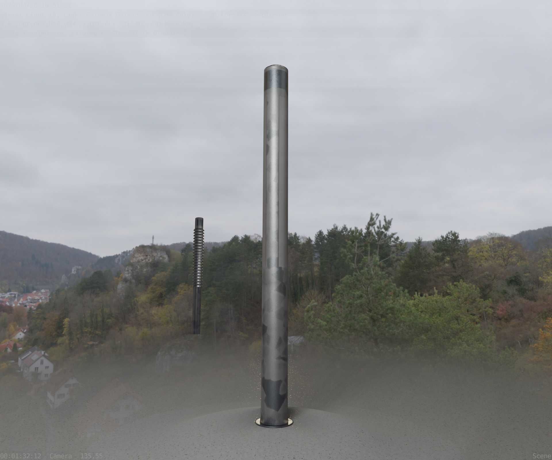 Galvanized Light-Column -23- Street-Light 9 Low-poly 3D model_31