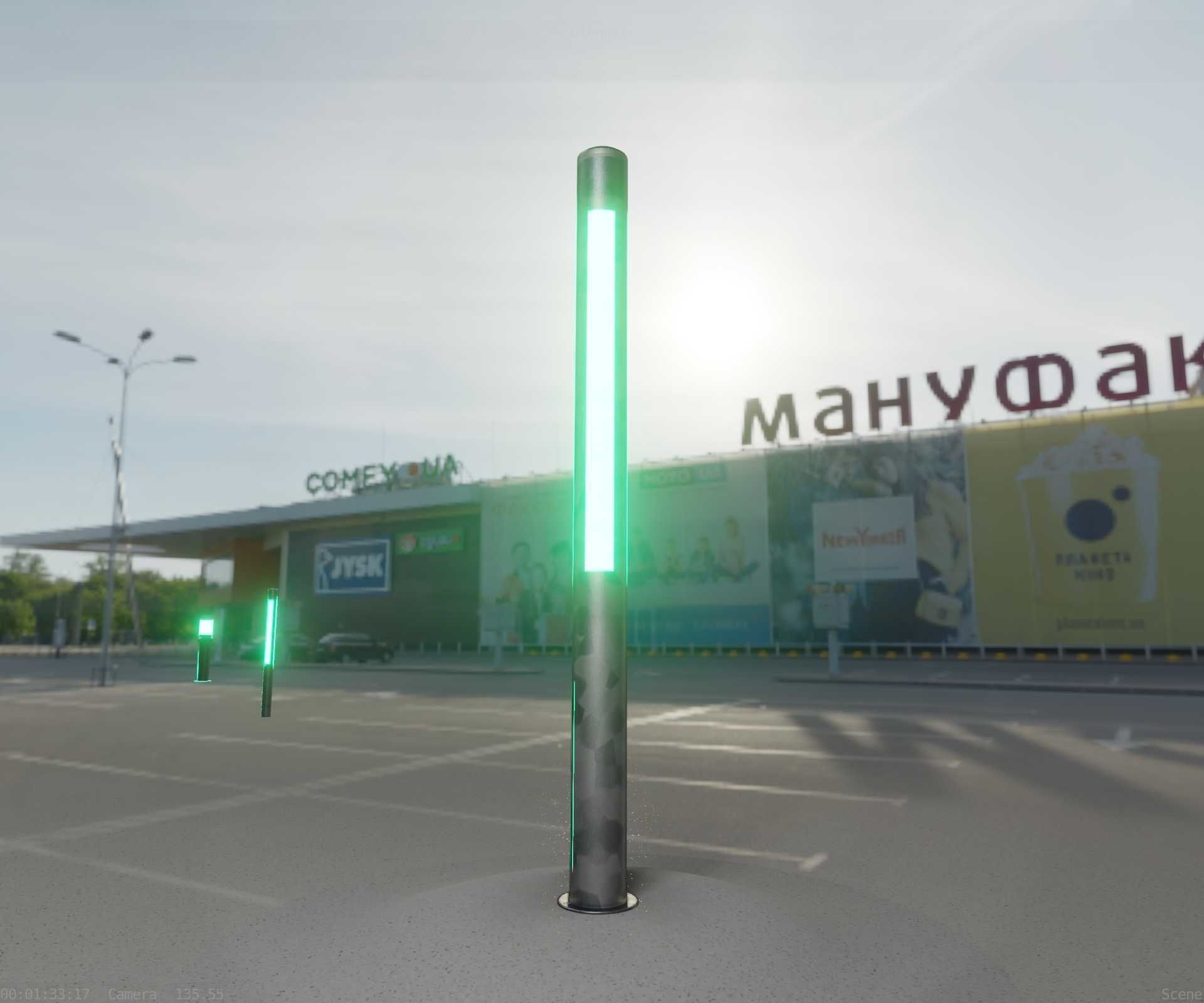Galvanized Light-Column -23- Street-Light 9 Low-poly 3D model_60