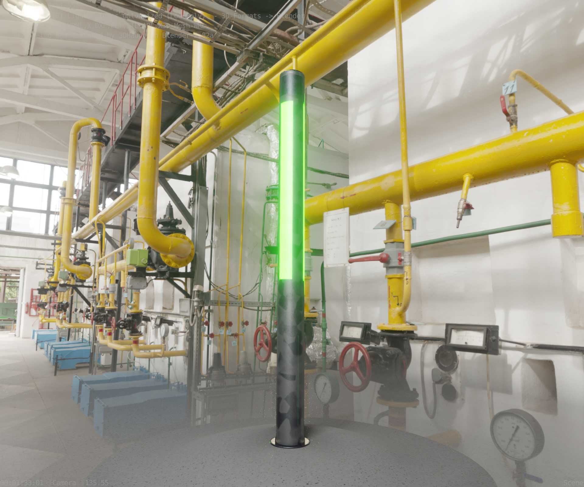 Galvanized Light-Column -23- Street-Light 9 Low-poly 3D model_44