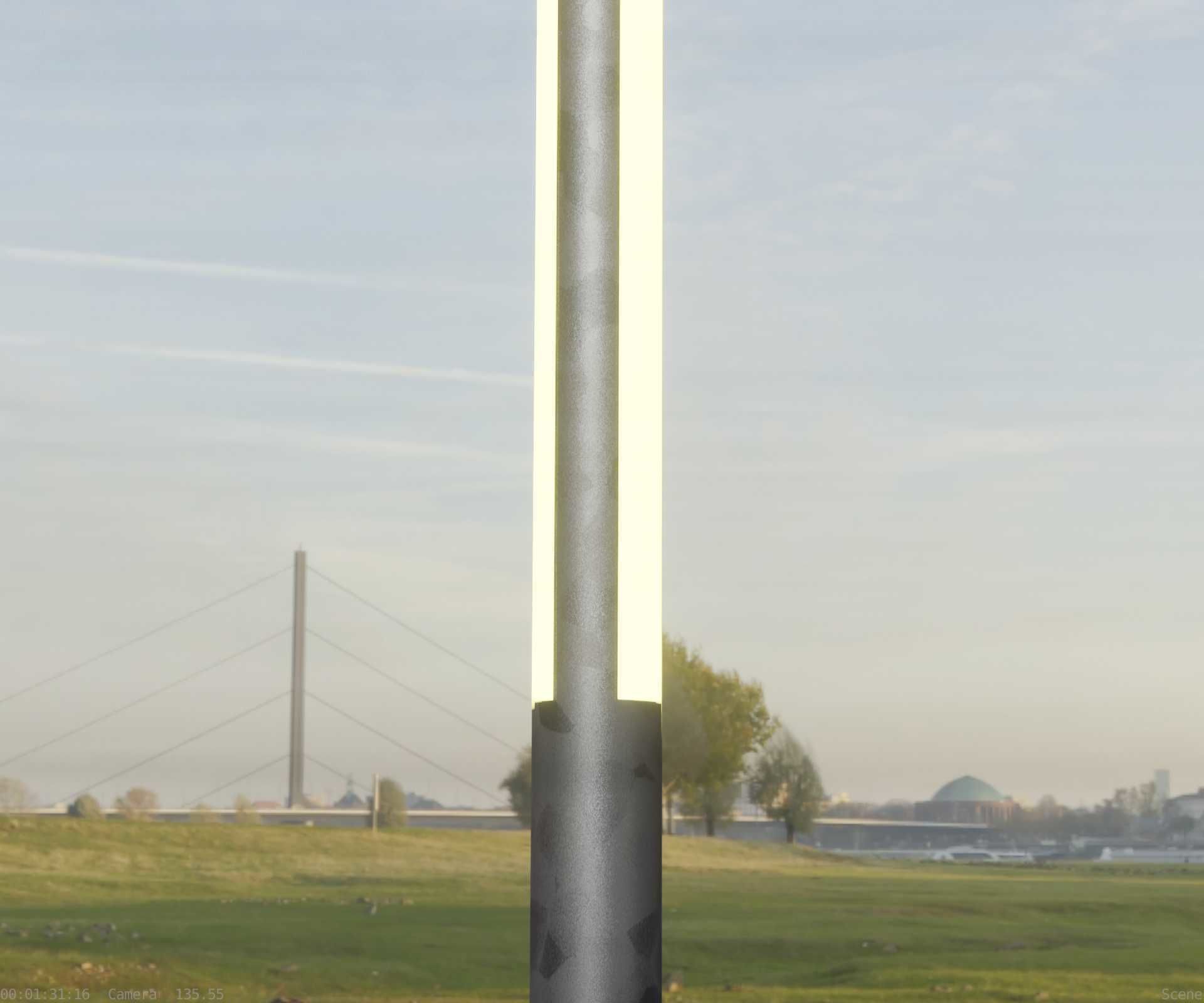 Galvanized Light-Column -23- Street-Light 9 Low-poly 3D model_11