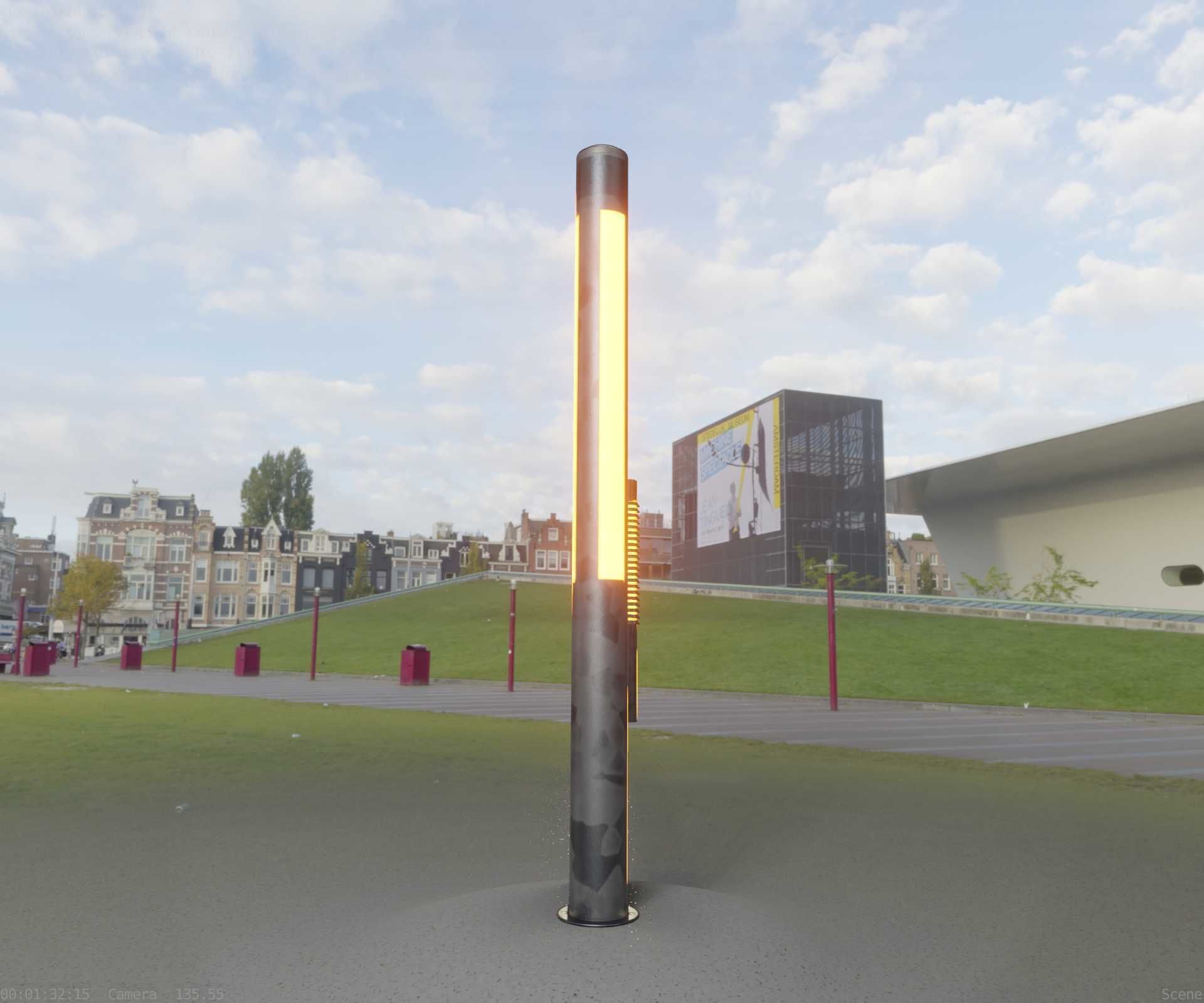 Galvanized Light-Column -23- Street-Light 9 Low-poly 3D model_34