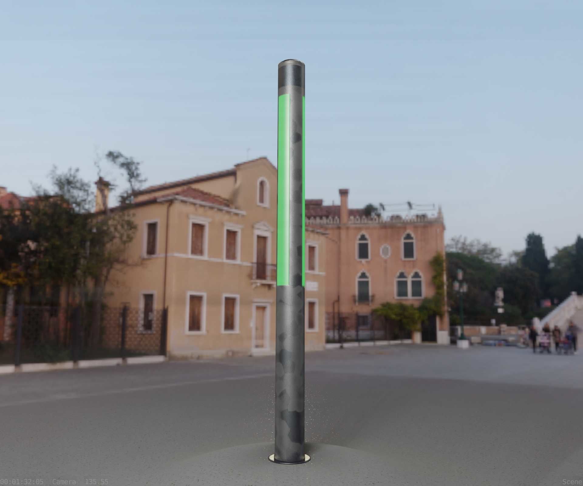 Galvanized Light-Column -23- Street-Light 9 Low-poly 3D model_24