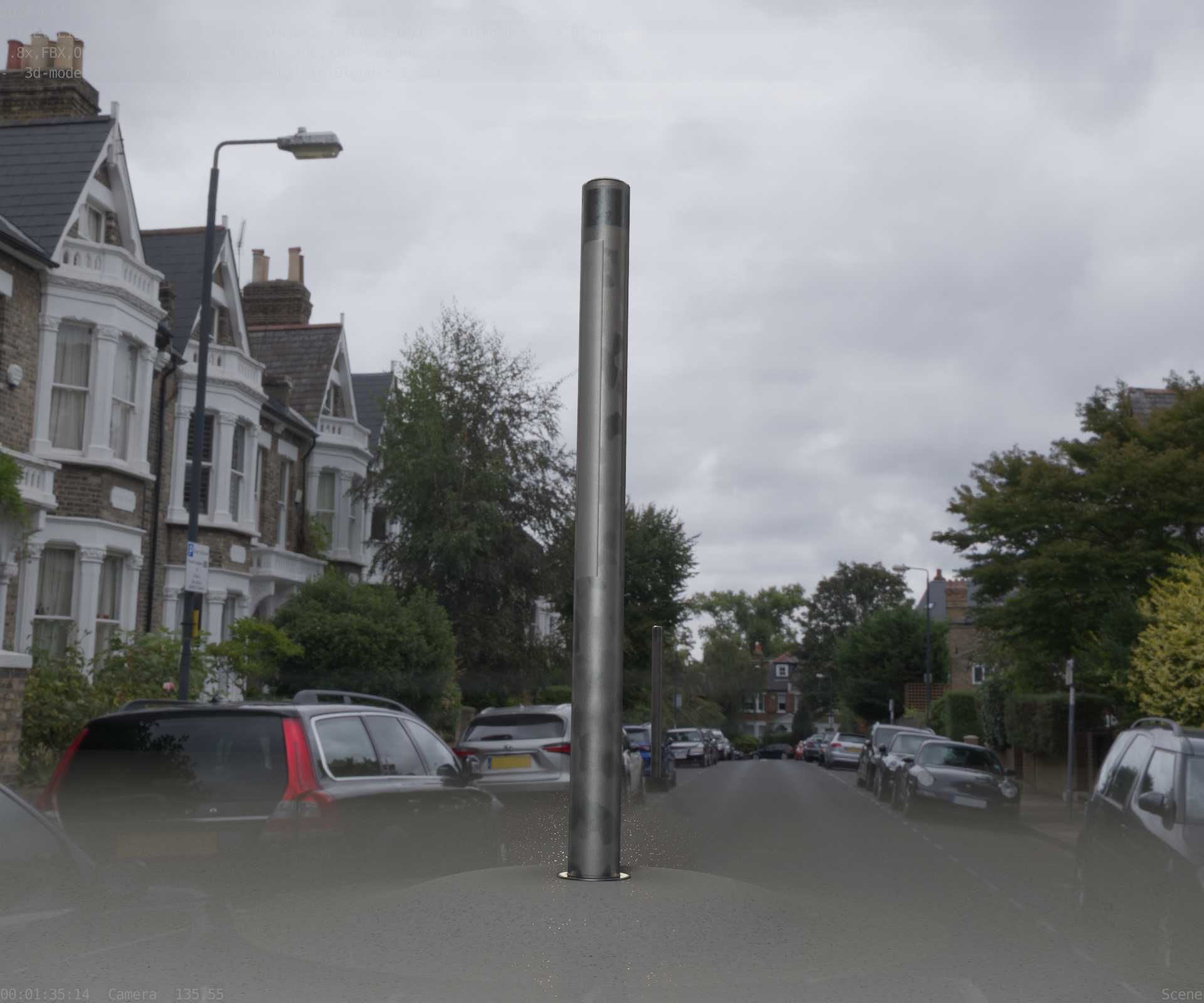 Galvanized Light-Column -23- Street-Light 9 Low-poly 3D model_94