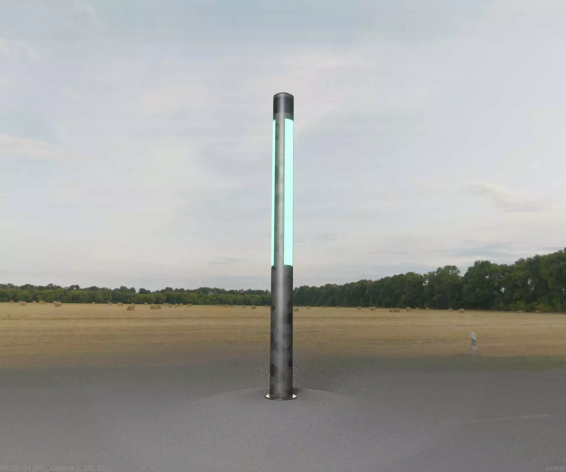 Galvanized Light-Column -23- Street-Light 9 Low-poly 3D model_0
