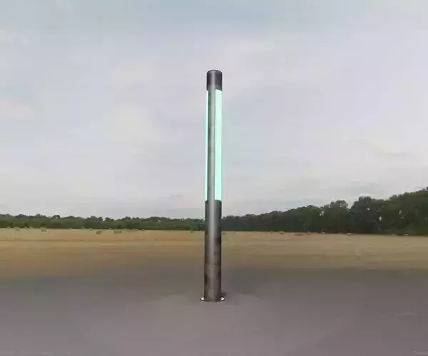 Galvanized Light-Column -23- Street-Light 9 Low-poly 3D model