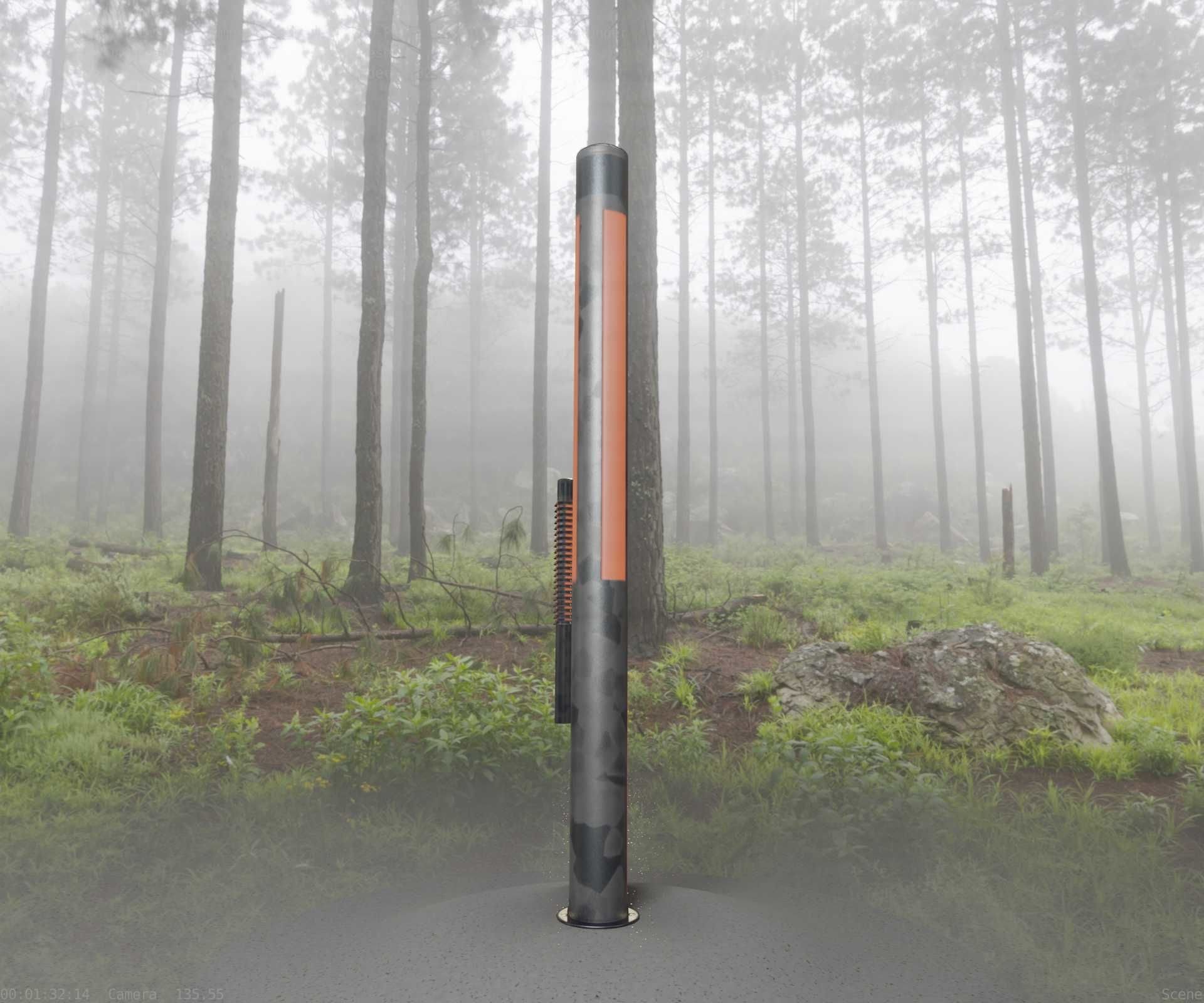 Galvanized Light-Column -23- Street-Light 9 Low-poly 3D model_33