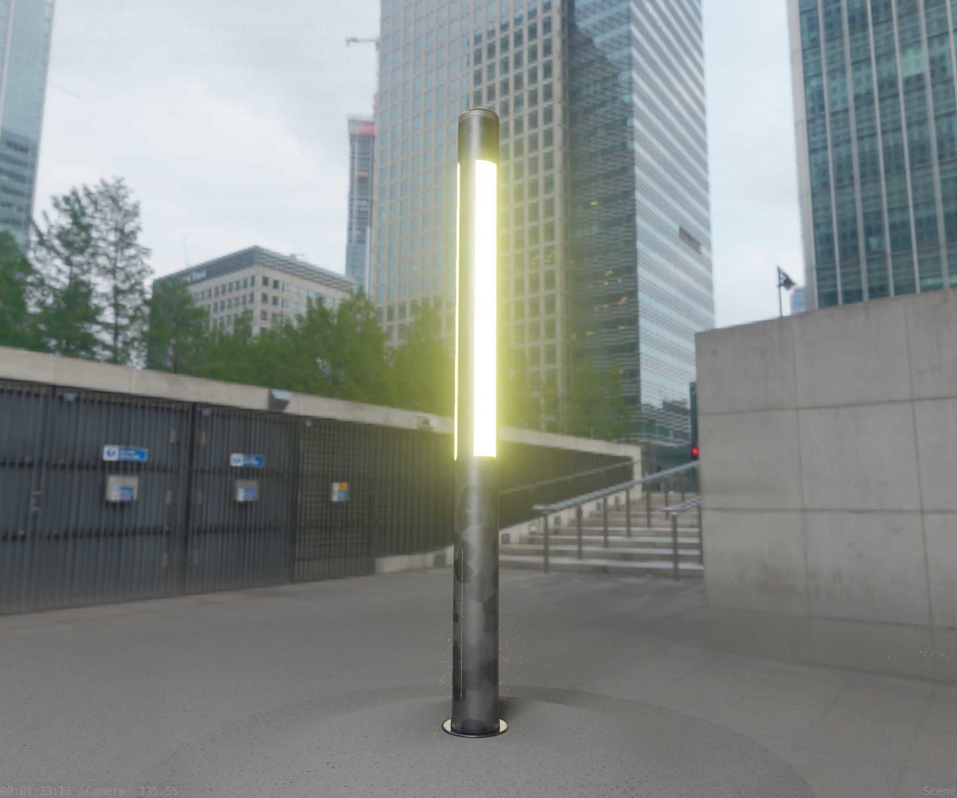 Galvanized Light-Column -23- Street-Light 9 Low-poly 3D model_56