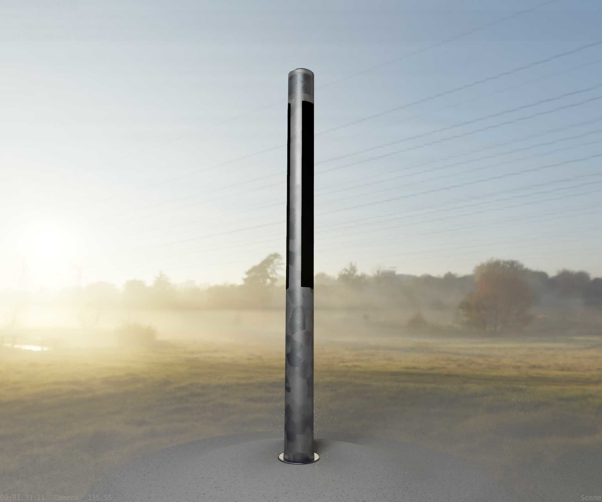Galvanized Light-Column -23- Street-Light 9 Low-poly 3D model_54