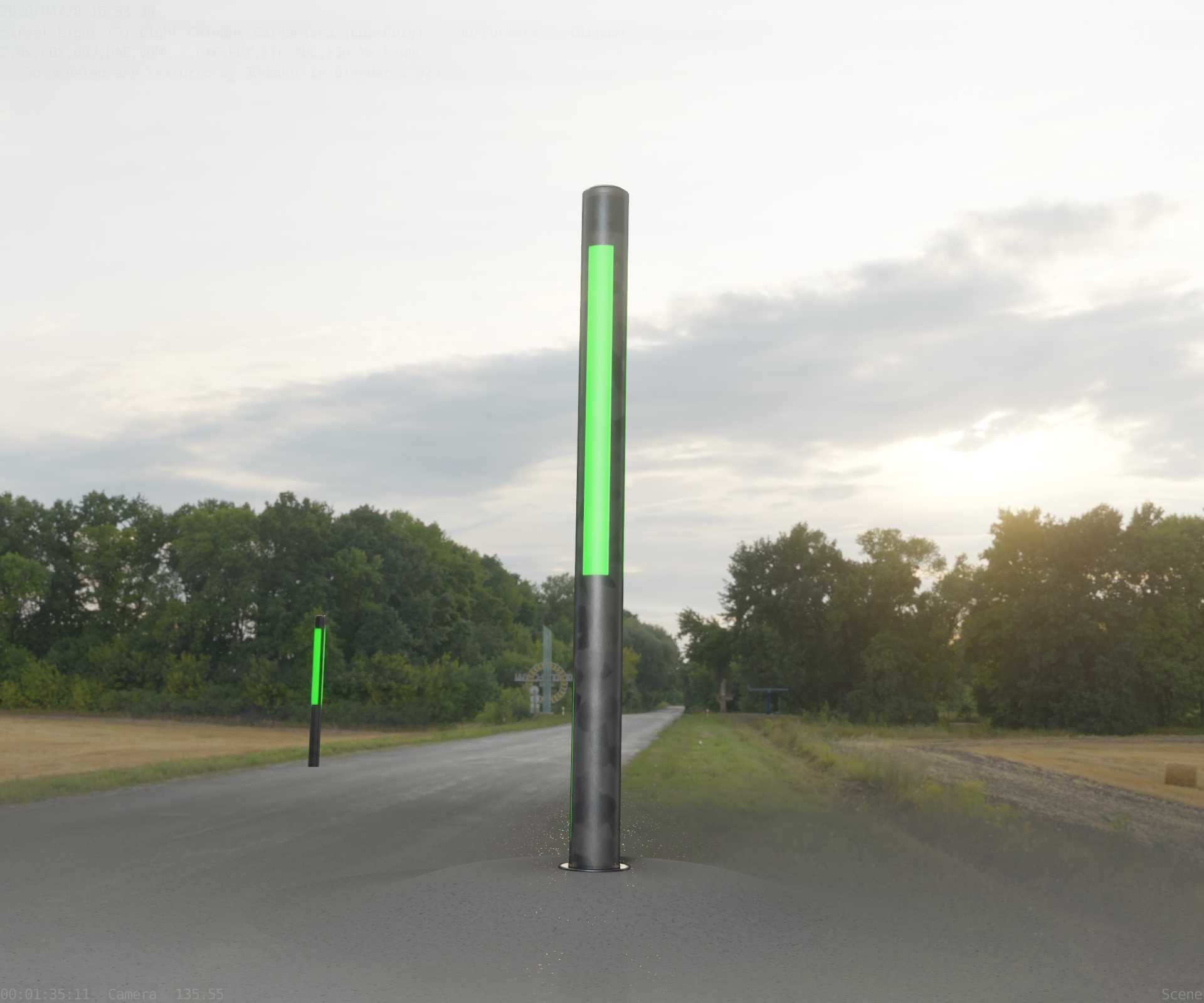 Galvanized Light-Column -23- Street-Light 9 Low-poly 3D model_8