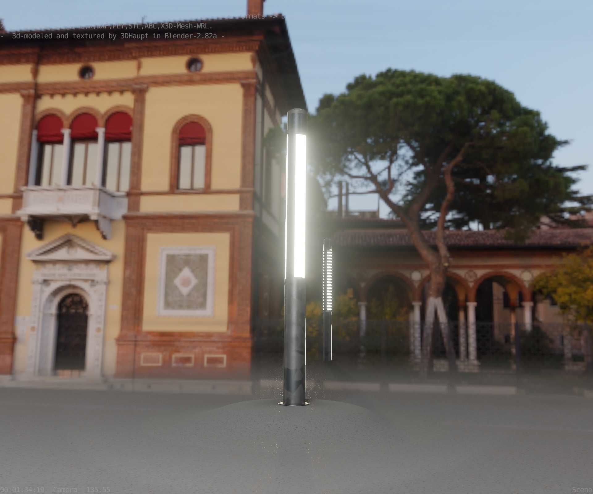 Galvanized Light-Column -23- Street-Light 9 Low-poly 3D model_84