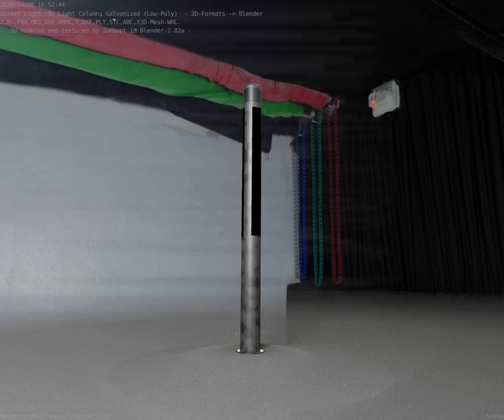 Galvanized Light-Column -23- Street-Light 9 Low-poly 3D model_70