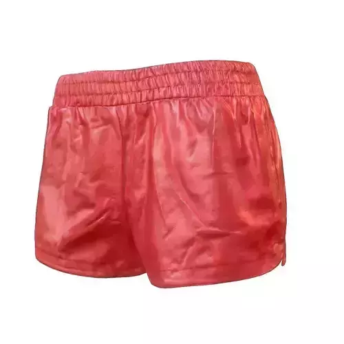 Red Leather Short Low-poly 3D model