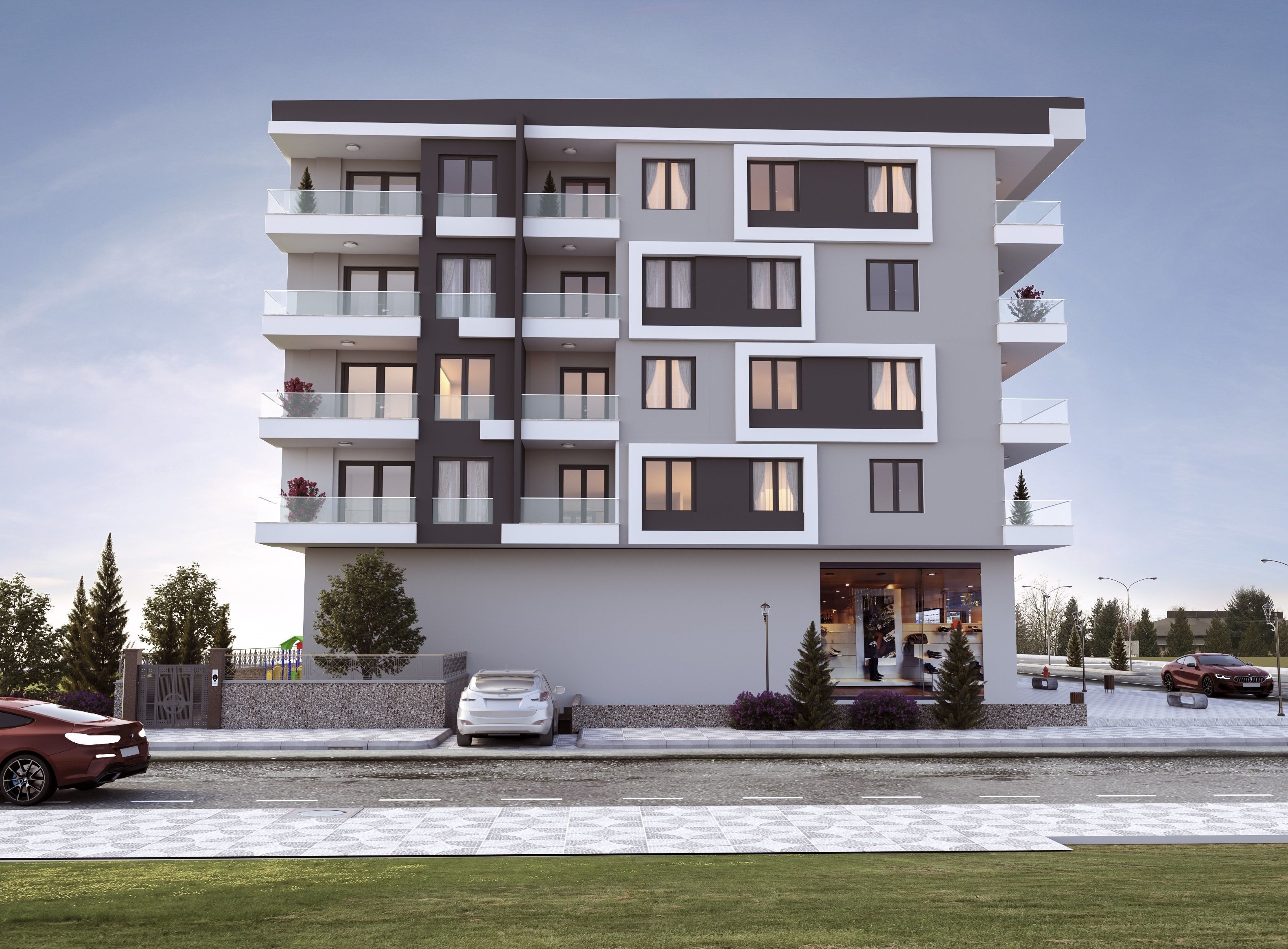  High quality exterior model taken with 3D max and corona Free 3D model_1