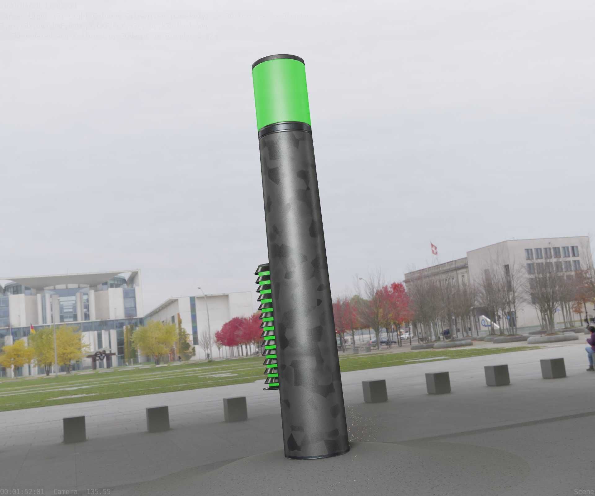 Galvanized Light-Column -27- Street-Light 9 Low-poly 3D model_32