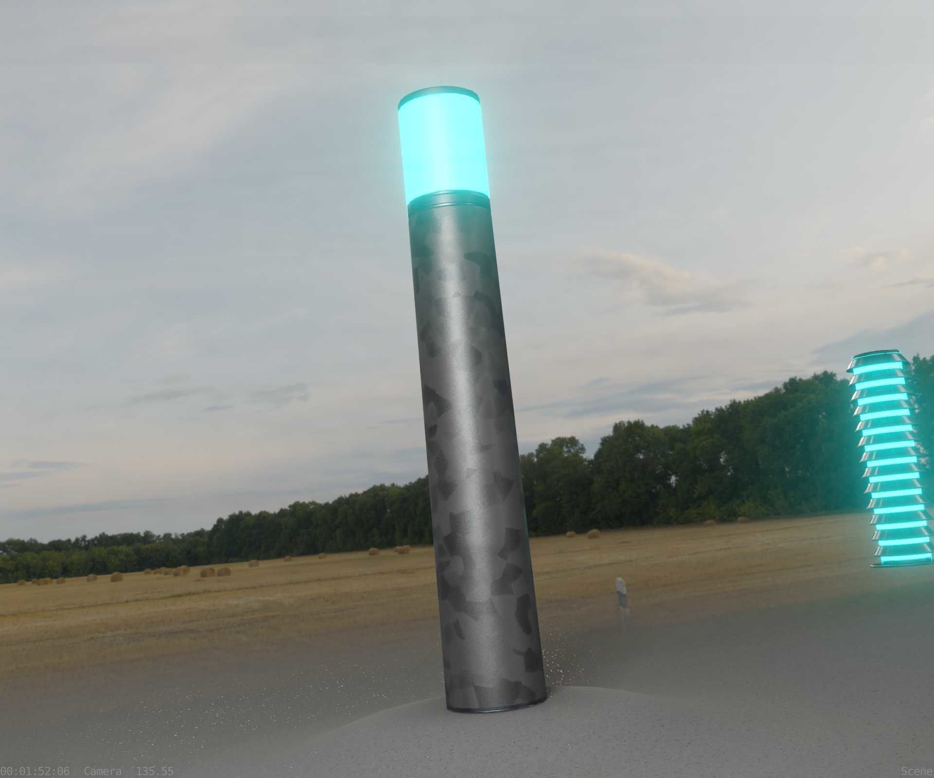 Galvanized Light-Column -27- Street-Light 9 Low-poly 3D model_76