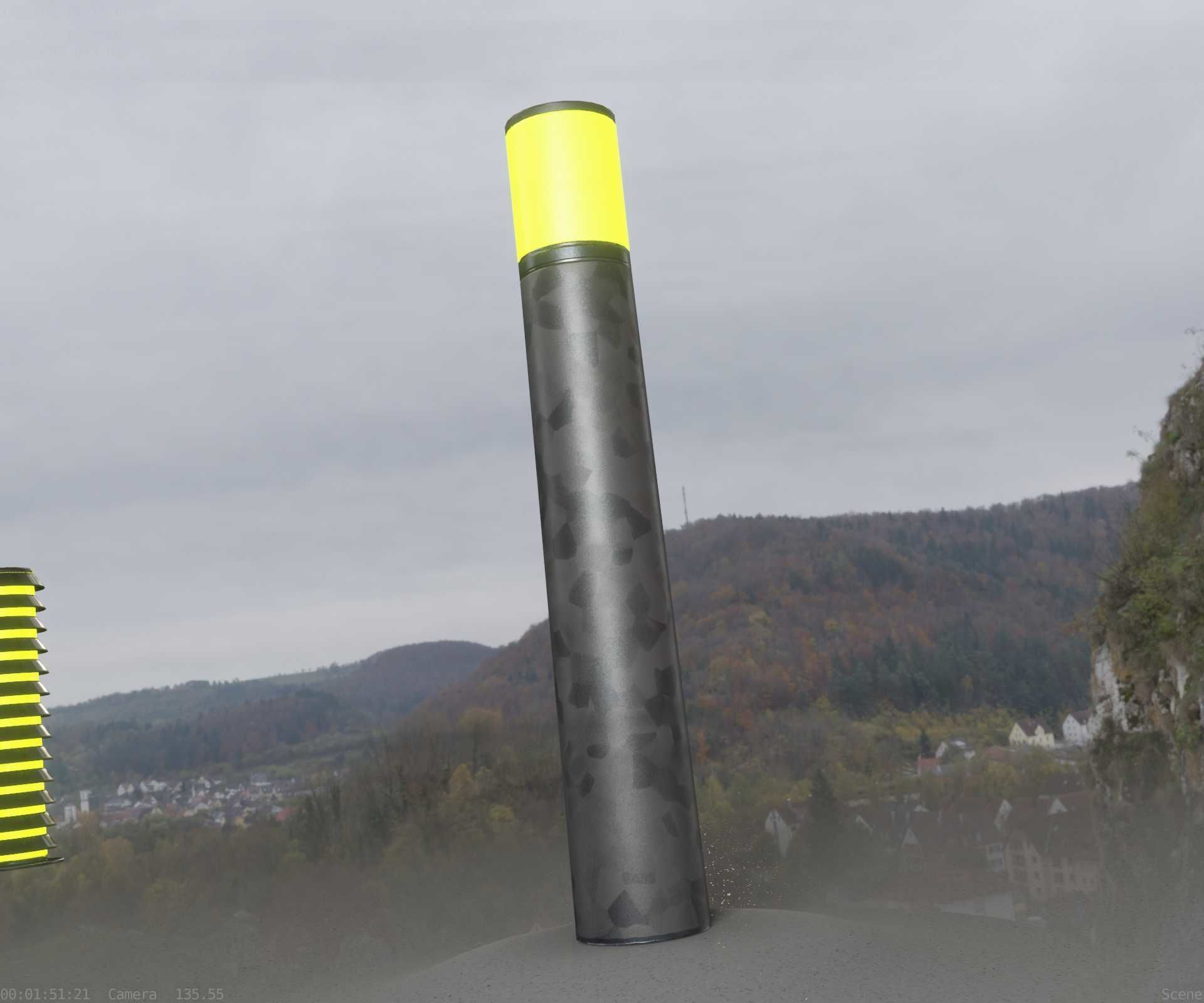 Galvanized Light-Column -27- Street-Light 9 Low-poly 3D model_25