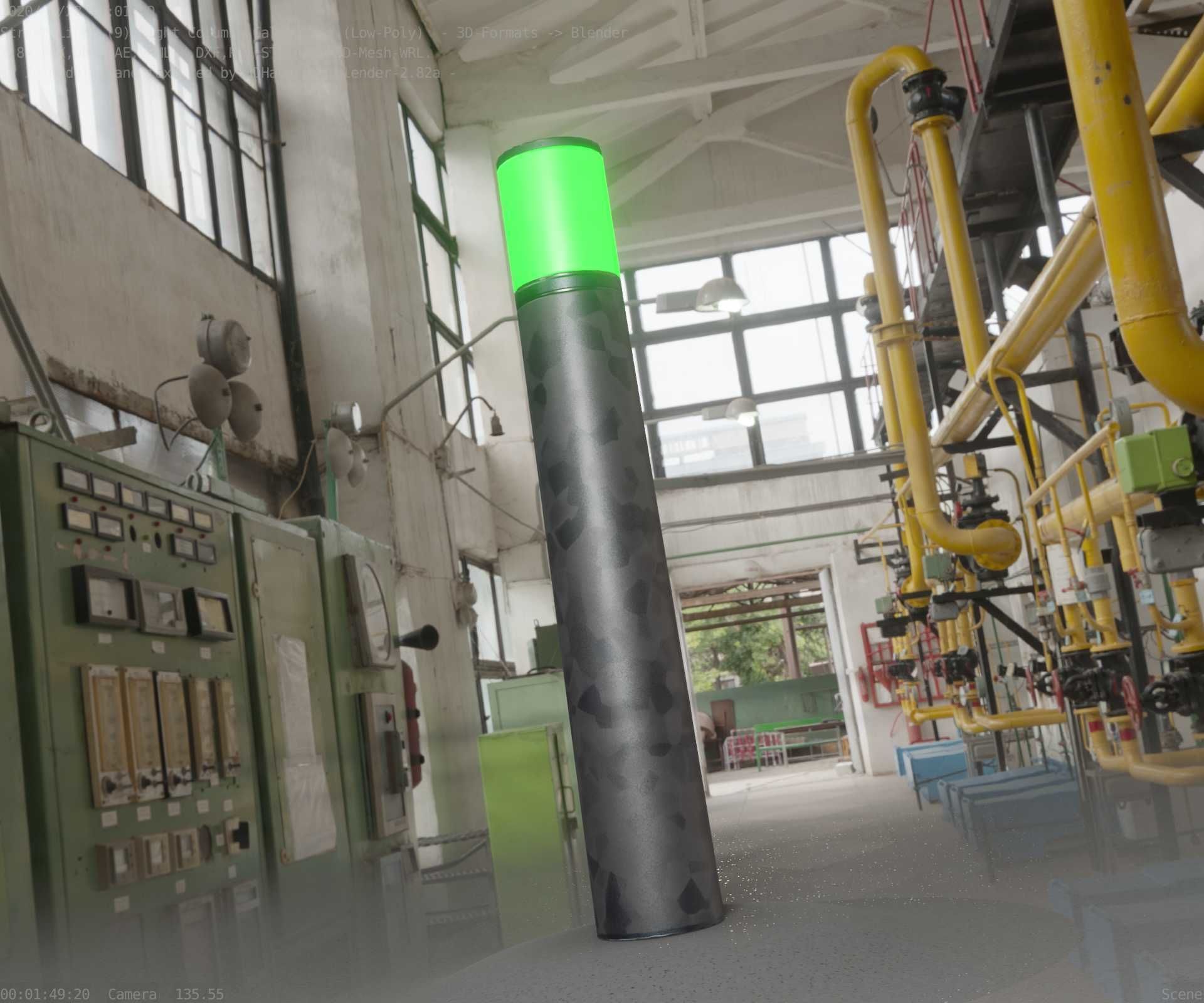 Galvanized Light-Column -27- Street-Light 9 Low-poly 3D model_77