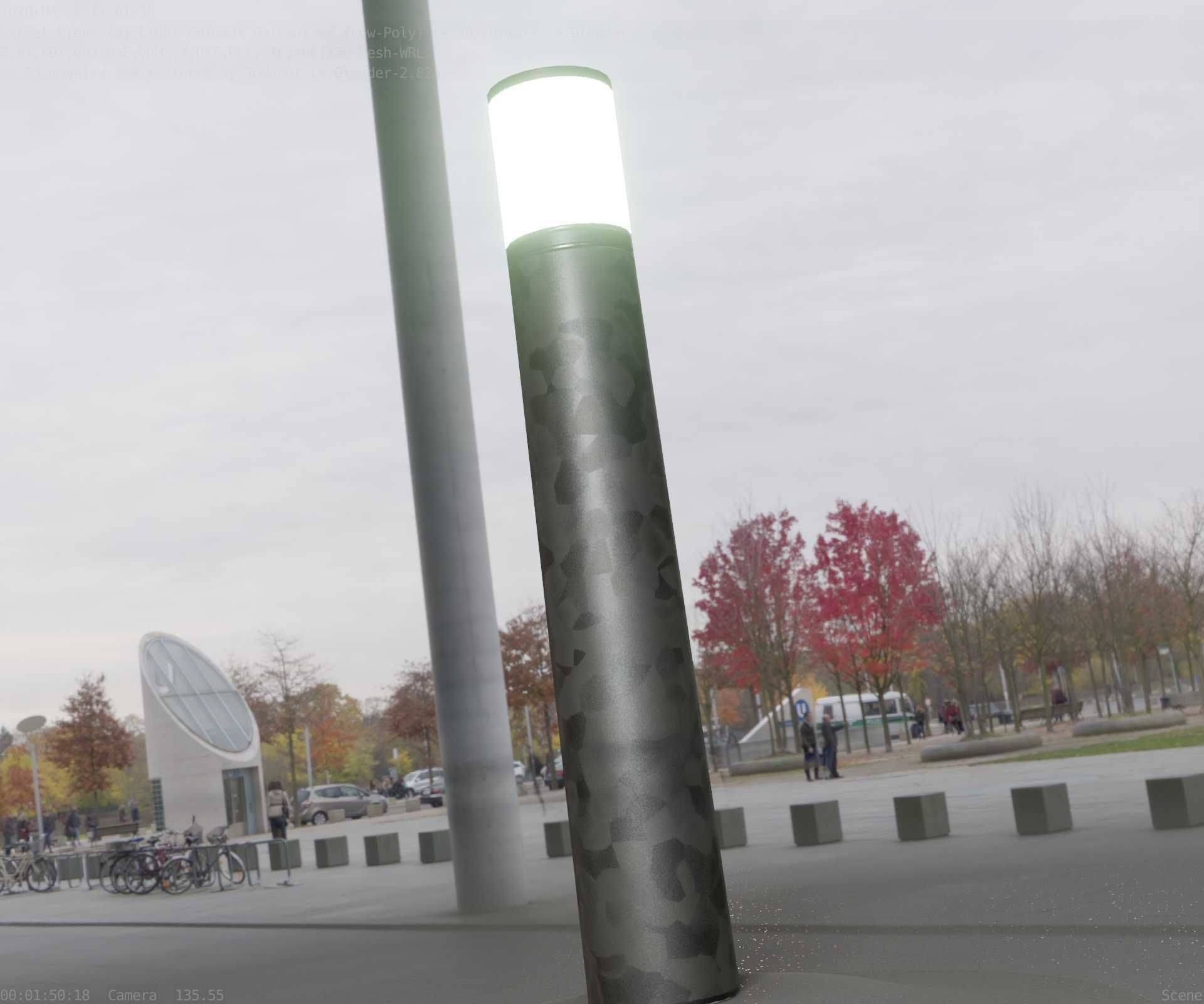 Galvanized Light-Column -27- Street-Light 9 Low-poly 3D model_23