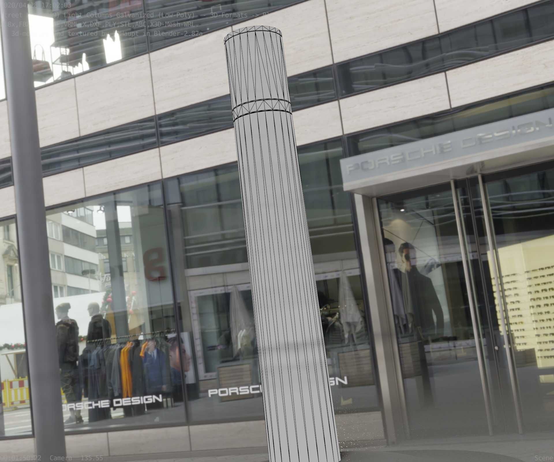 Galvanized Light-Column -27- Street-Light 9 Low-poly 3D model_40