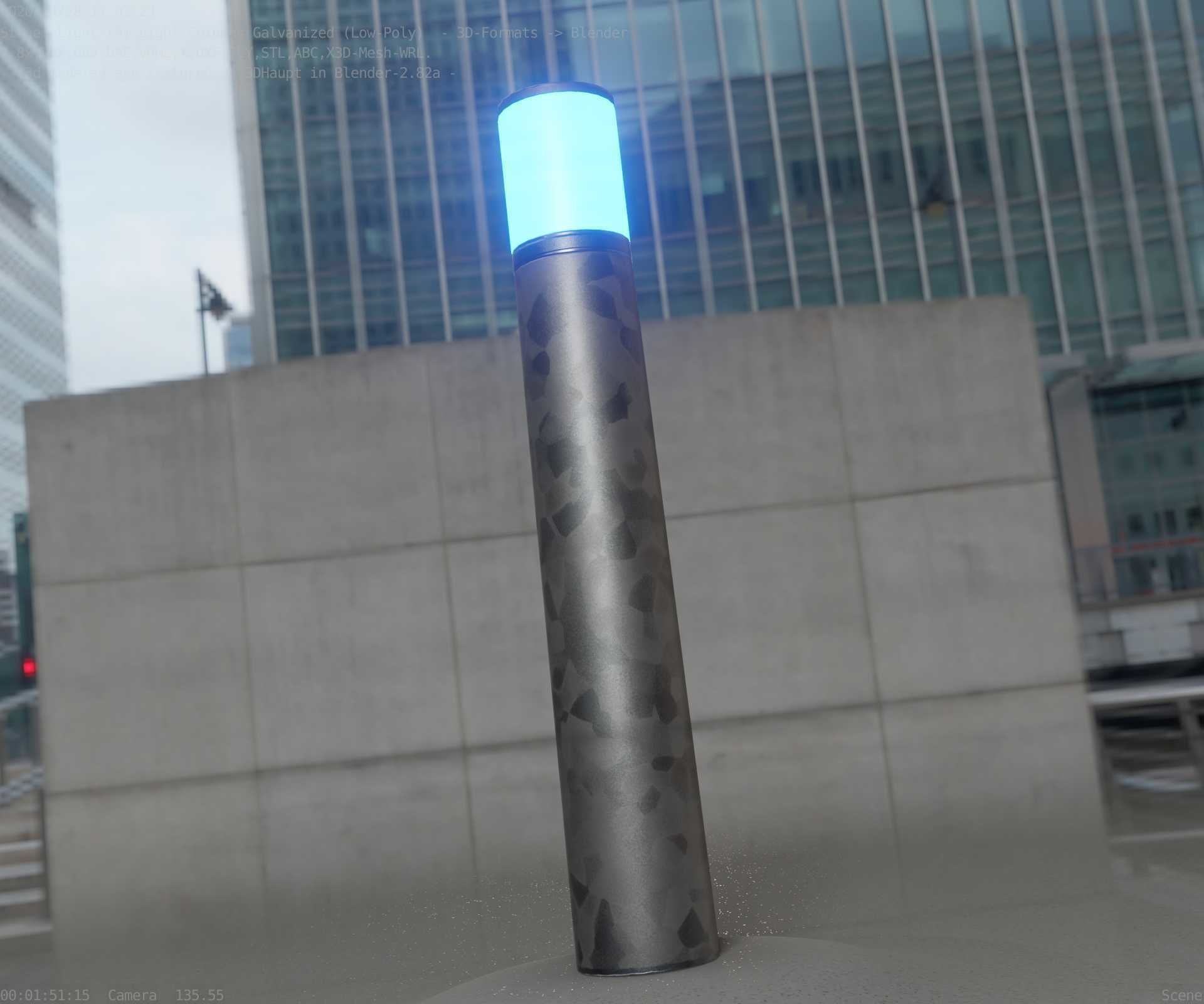 Galvanized Light-Column -27- Street-Light 9 Low-poly 3D model_60