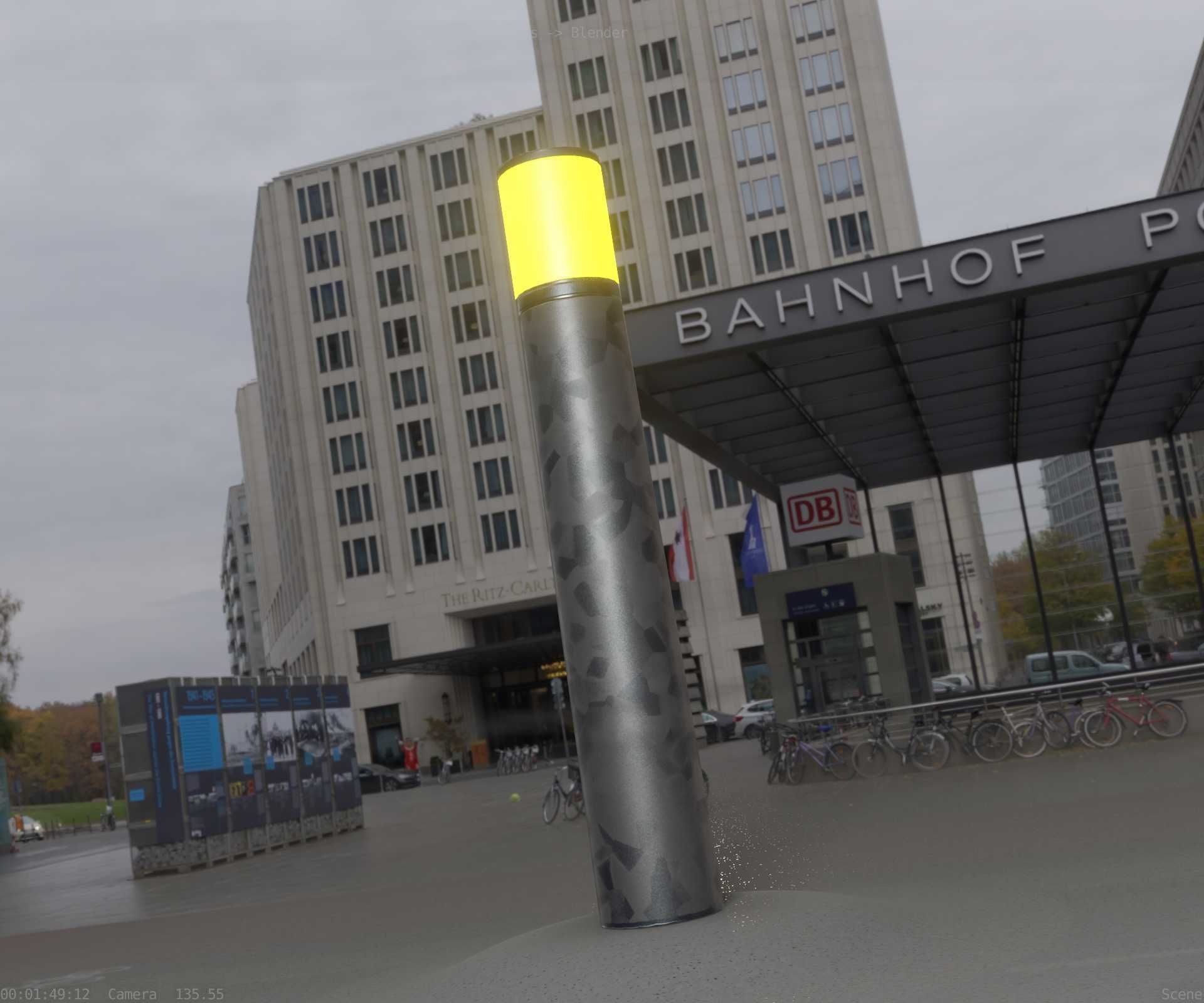 Galvanized Light-Column -27- Street-Light 9 Low-poly 3D model_37