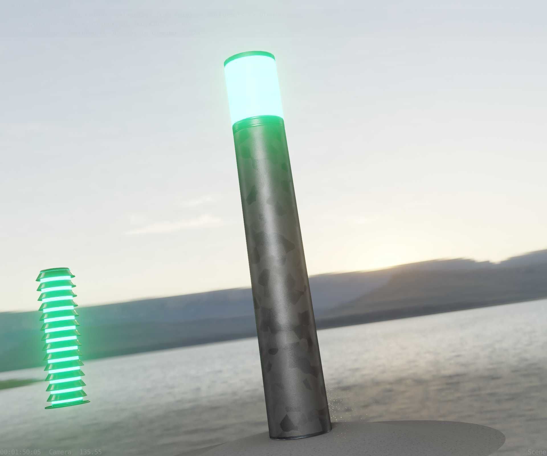 Galvanized Light-Column -27- Street-Light 9 Low-poly 3D model_87