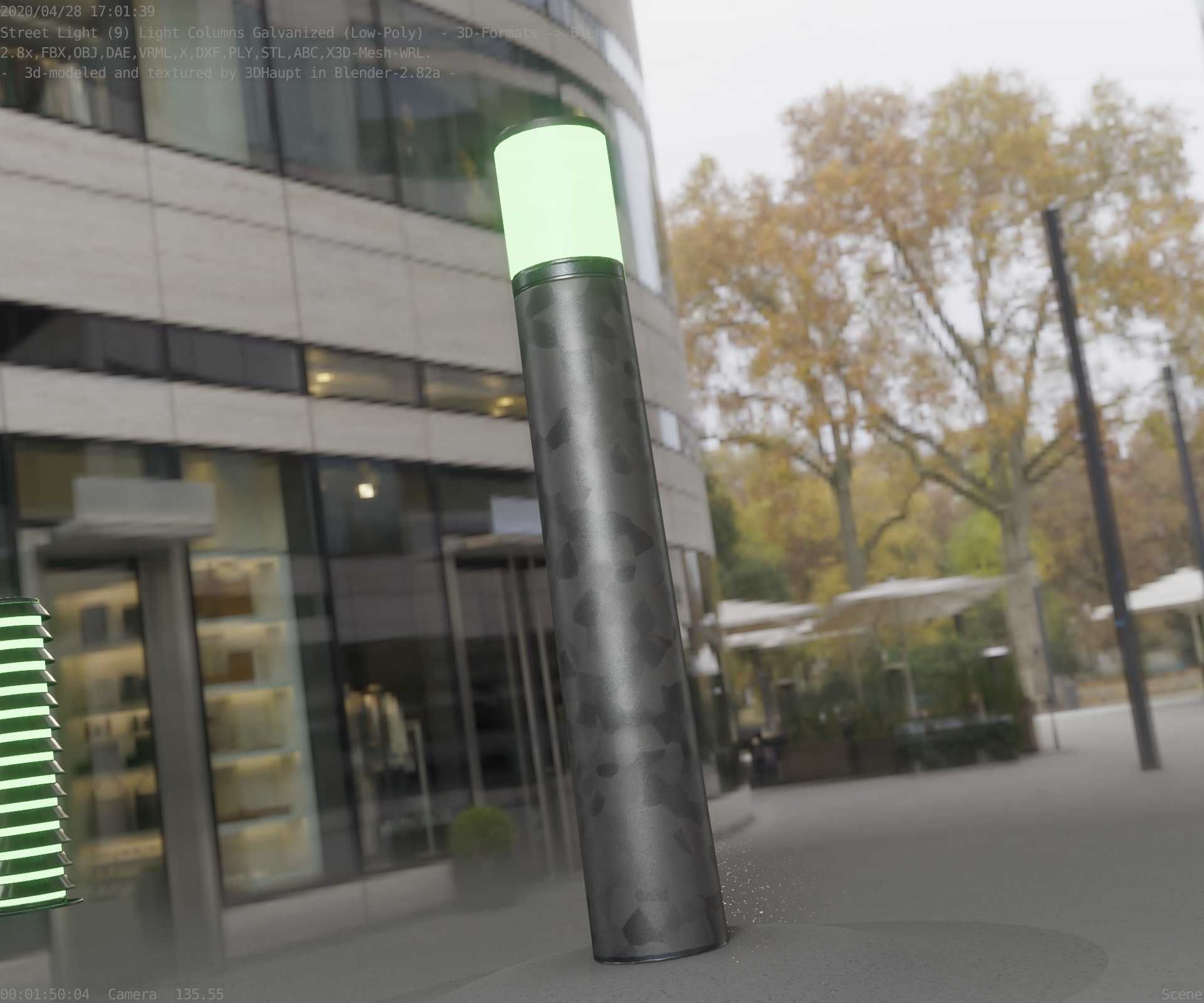 Galvanized Light-Column -27- Street-Light 9 Low-poly 3D model_84