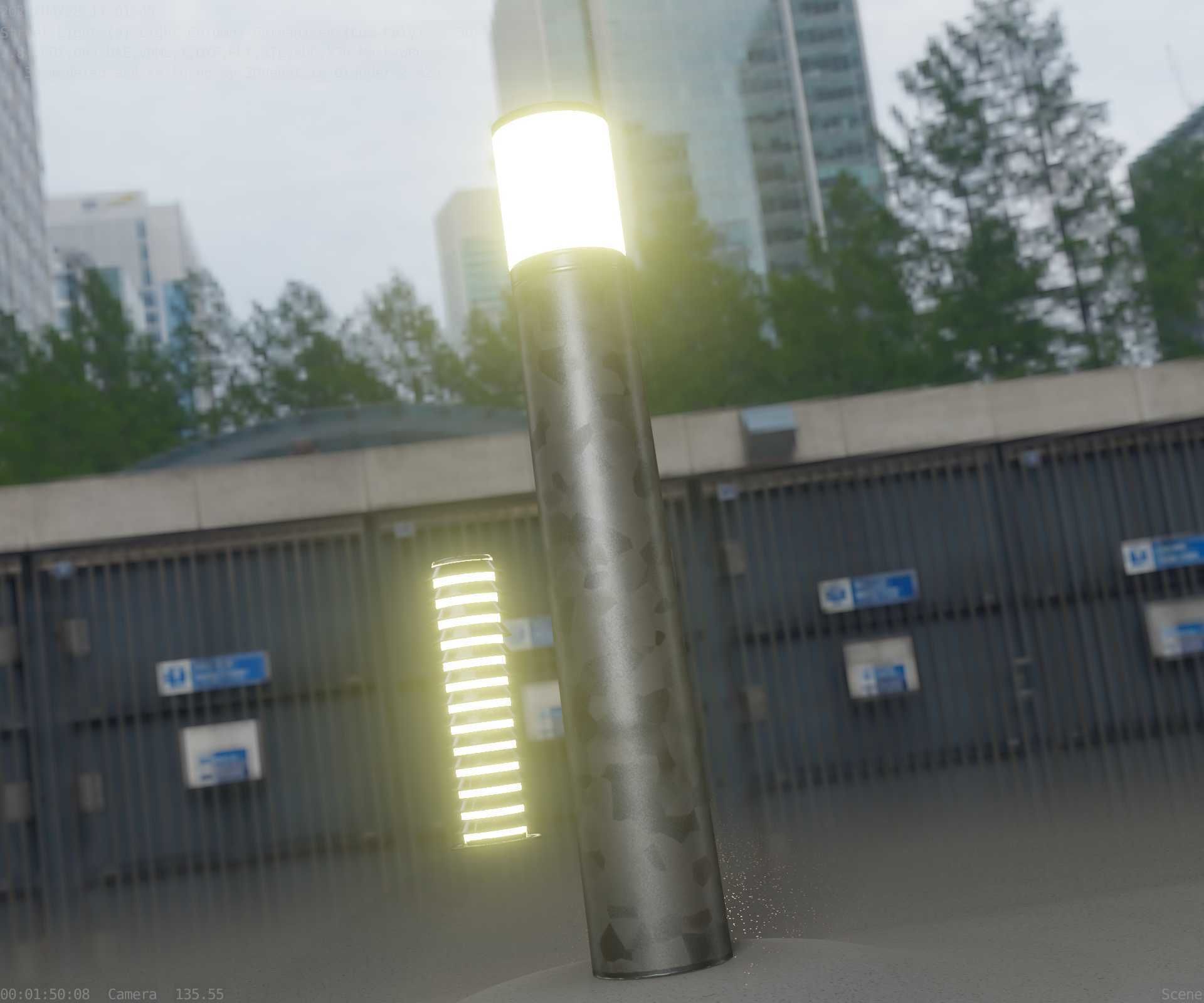 Galvanized Light-Column -27- Street-Light 9 Low-poly 3D model_92