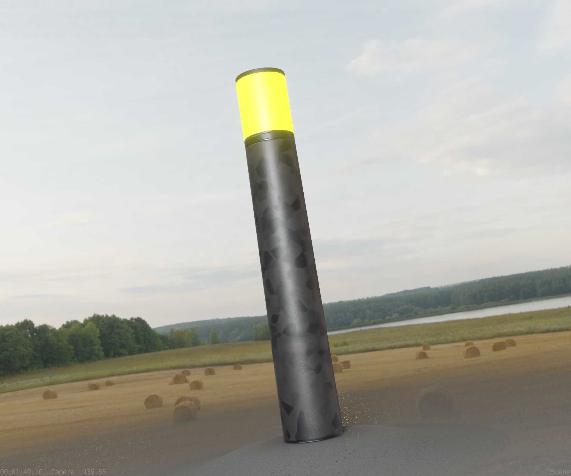 Galvanized Light-Column -27- Street-Light 9 Low-poly 3D model_68