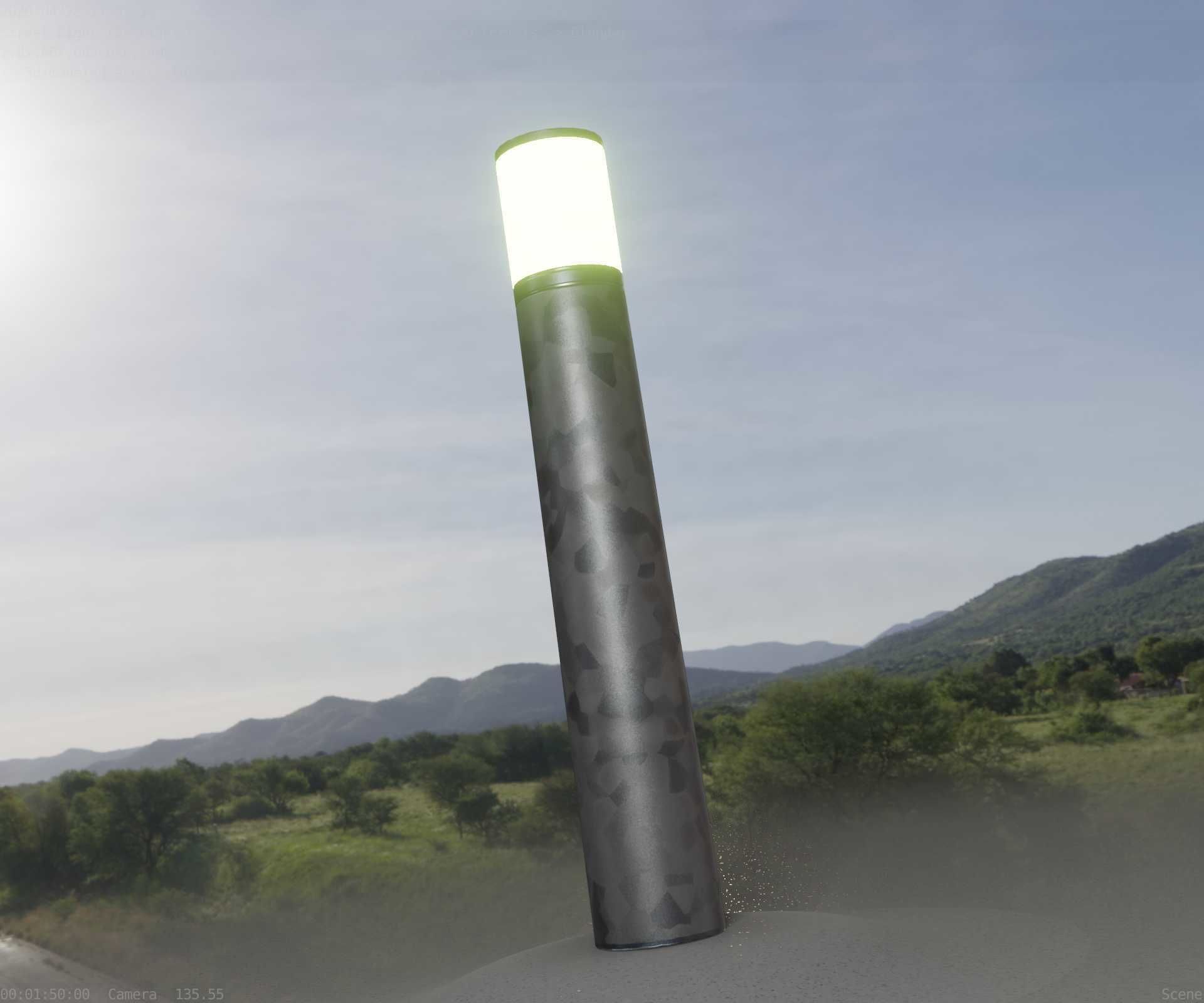 Galvanized Light-Column -27- Street-Light 9 Low-poly 3D model_80