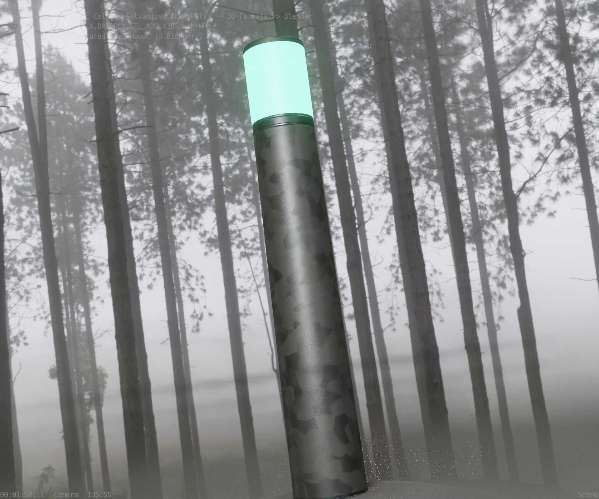 Galvanized Light-Column -27- Street-Light 9 Low-poly 3D model_22