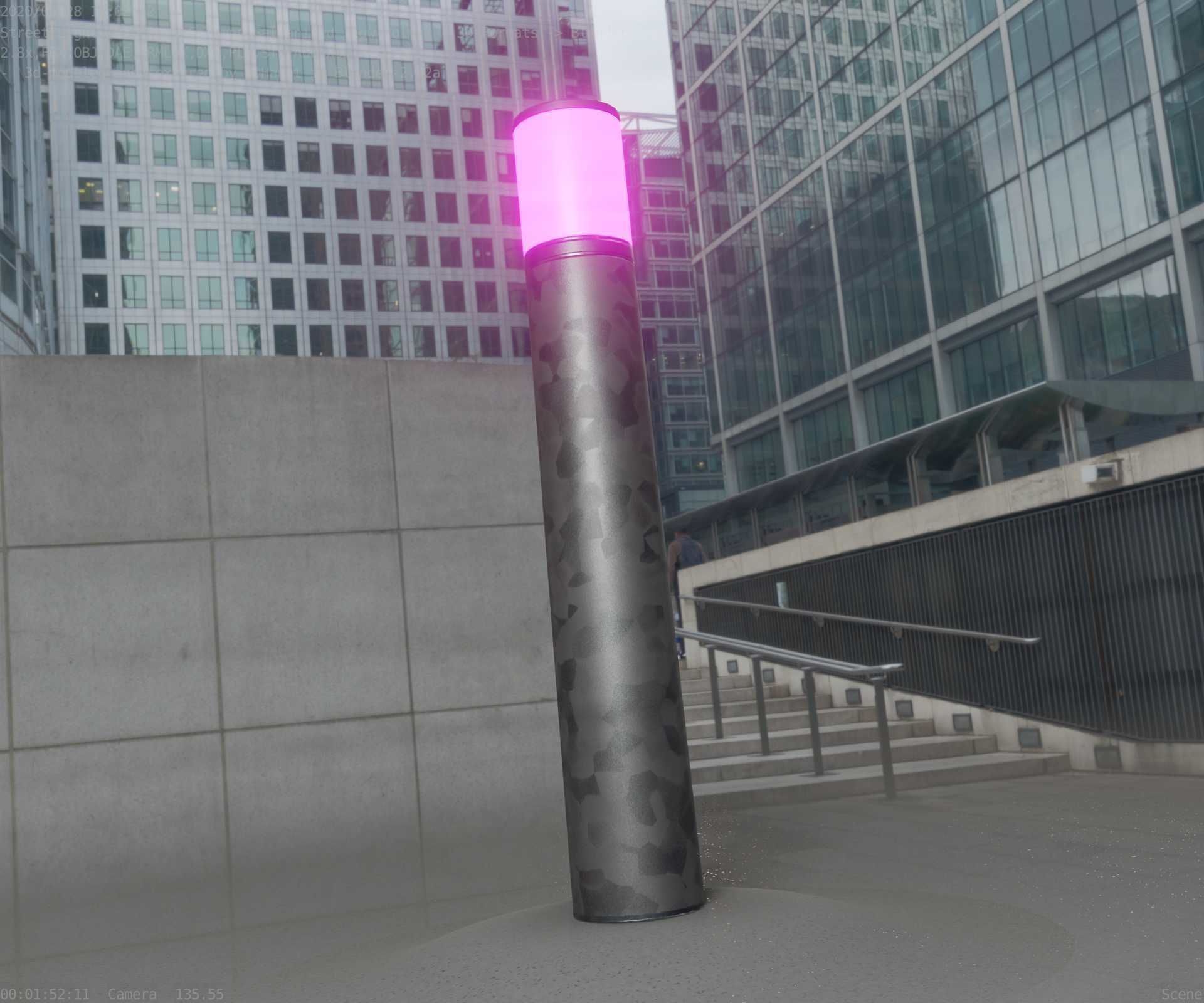 Galvanized Light-Column -27- Street-Light 9 Low-poly 3D model_88