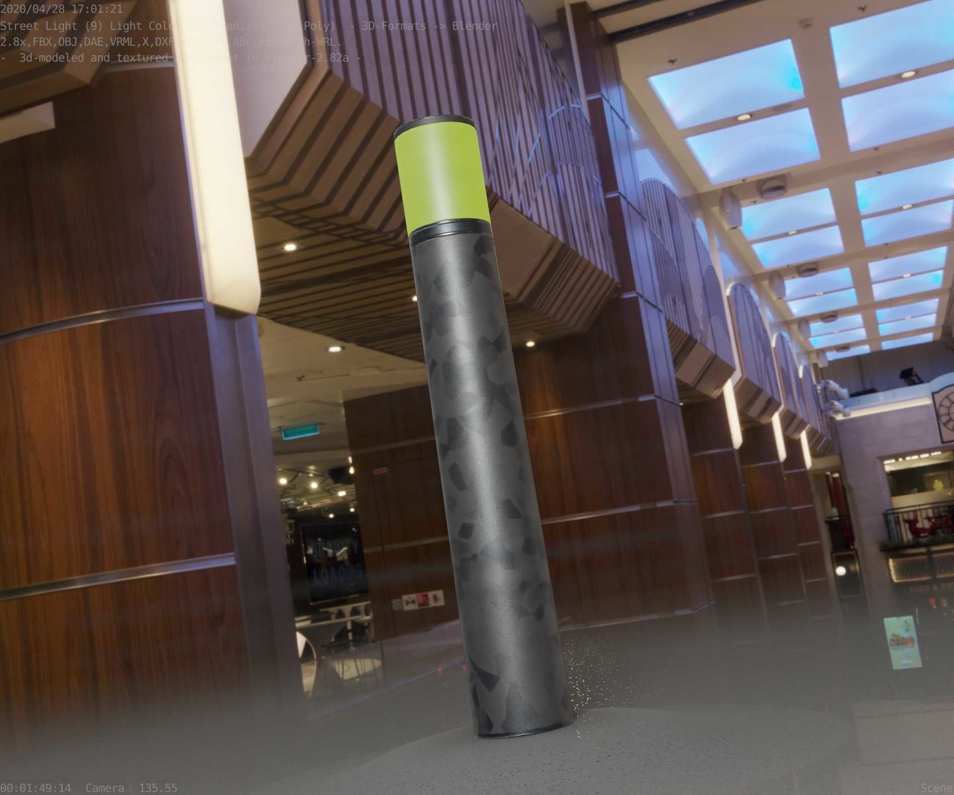 Galvanized Light-Column -27- Street-Light 9 Low-poly 3D model_65