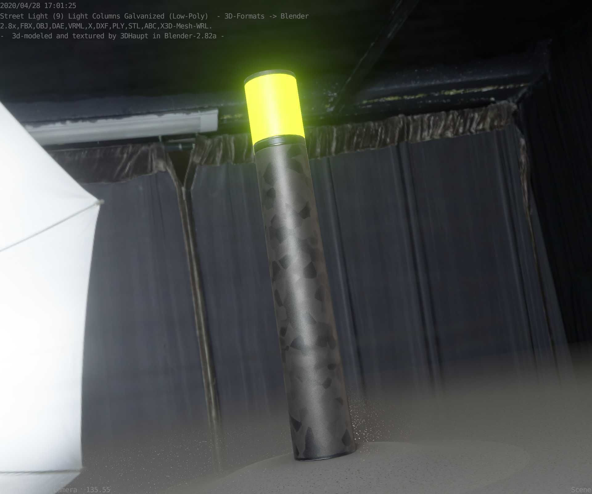 Galvanized Light-Column -27- Street-Light 9 Low-poly 3D model_69