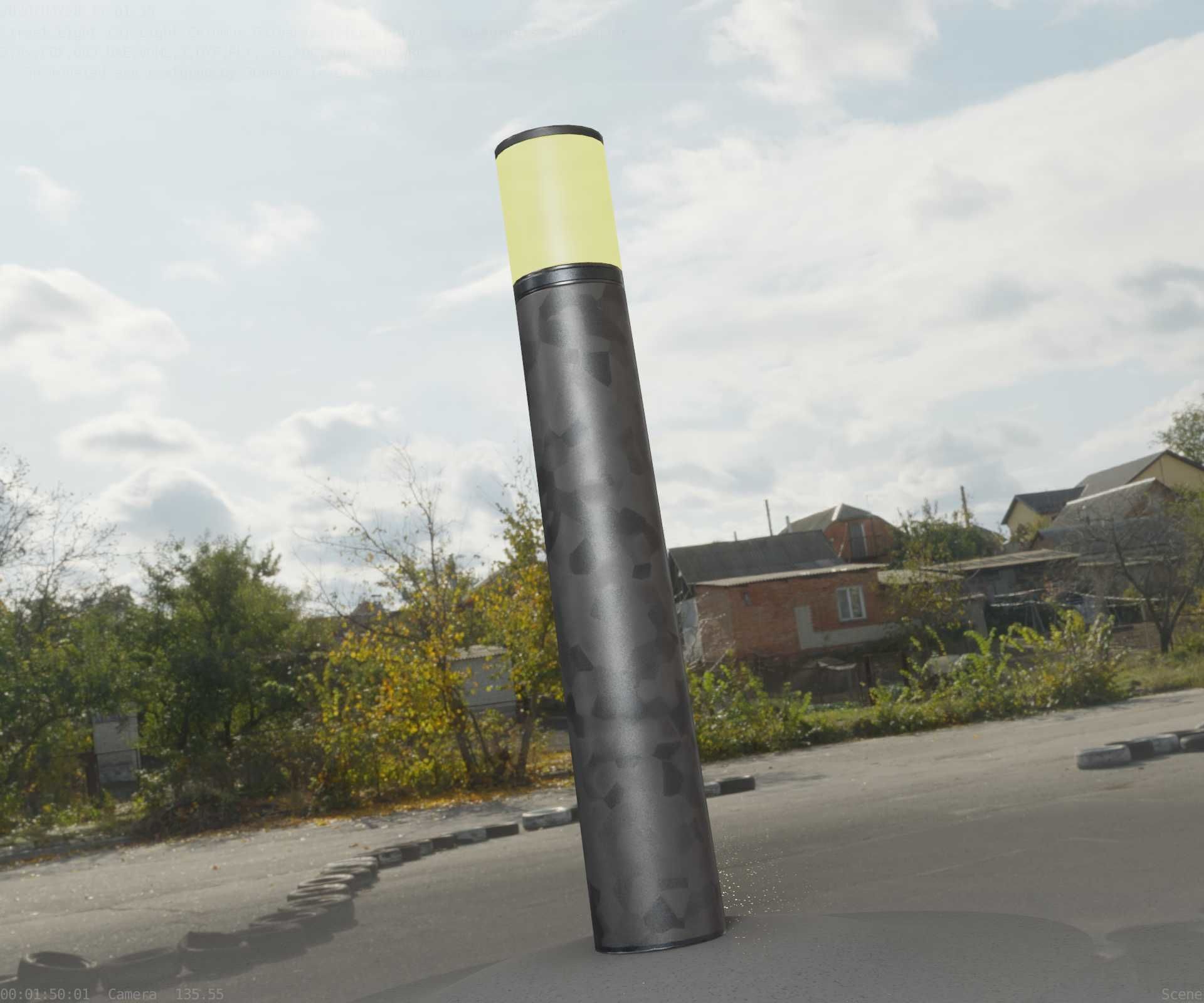 Galvanized Light-Column -27- Street-Light 9 Low-poly 3D model_81