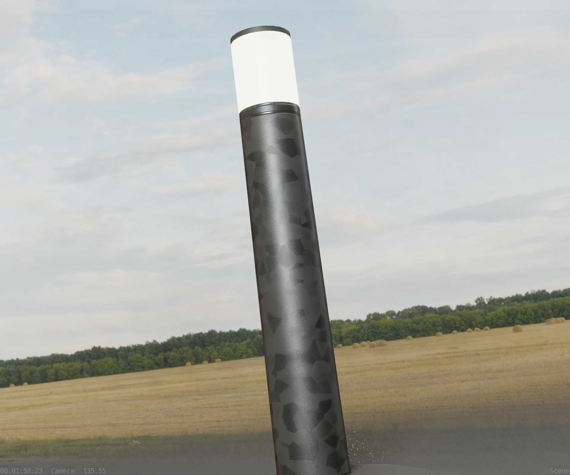 Galvanized Light-Column -27- Street-Light 9 Low-poly 3D model_47