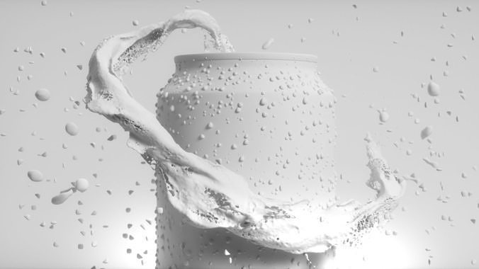 Soda Splash Animated 3D model 7