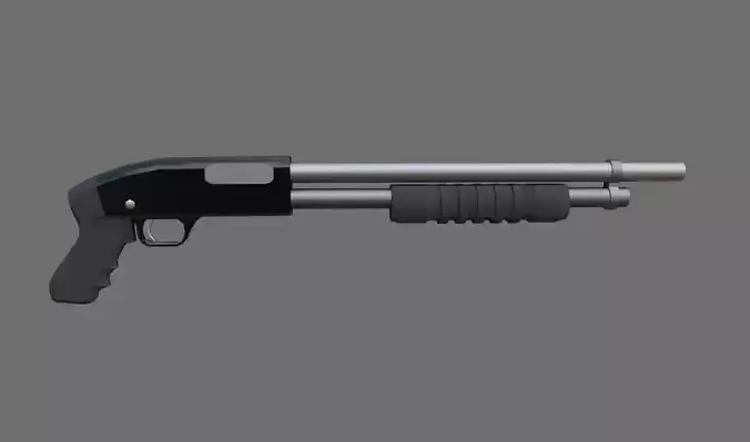 Shotgun 12 - Gun Weapon - Escopeta Low-poly 3D model