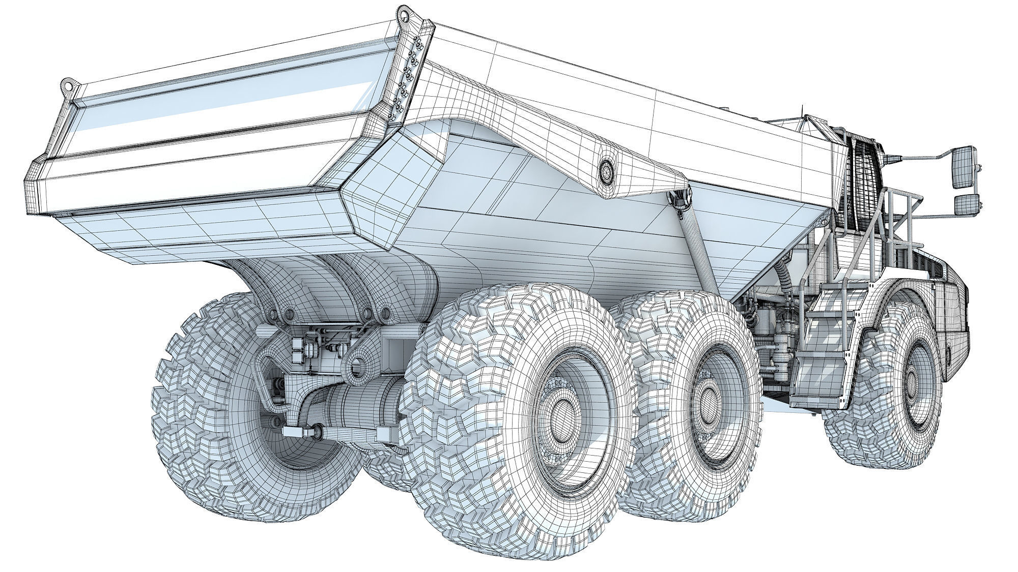 Articulated Truck 3D model_16